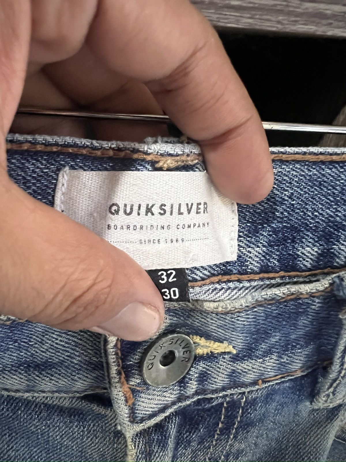 Quiksilver 🔥Rare Quiksilver Distressed Denim Size US 35 - 16 Thumbnail