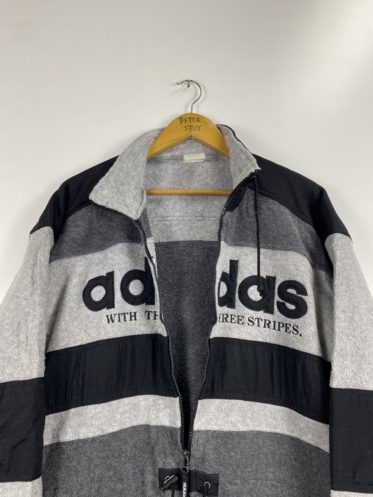 Adidas × Vintage Vintage Adidas Fleece Jacket Size US L / EU 52-54 / 3 - 12 Thumbnail