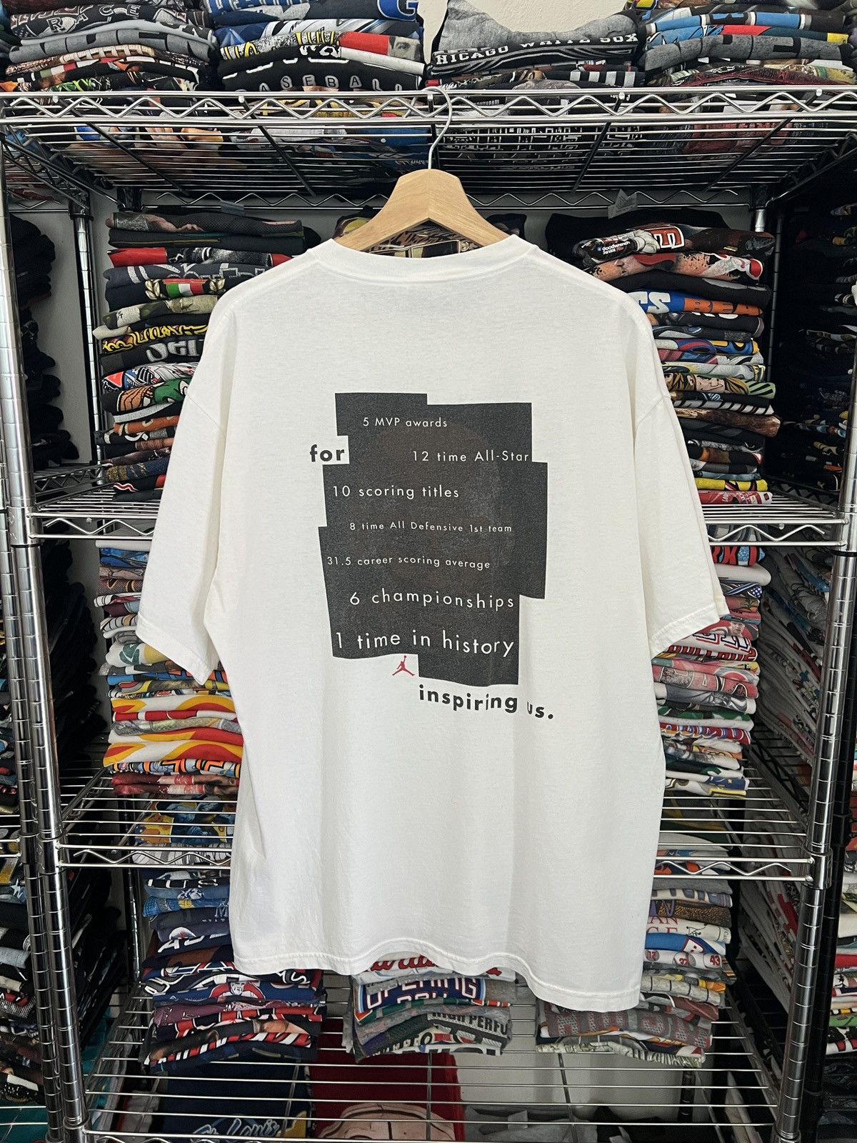 Nike 90s Thanks Mike for Inspiring Us Michael Jordan NBA Tee Size US L / EU 52-54 / 3 - 2 Thumbnail