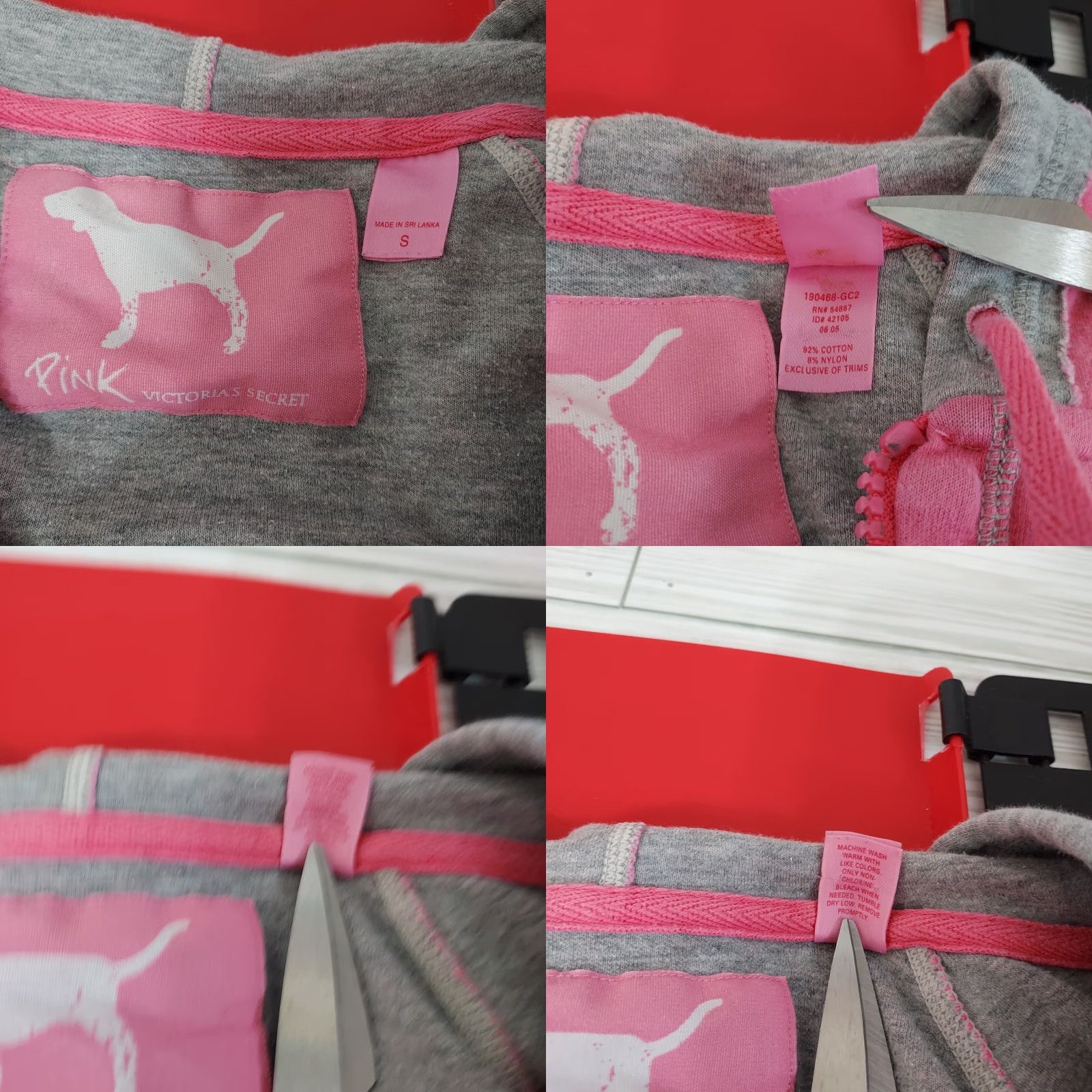 Pinko Victoria's Secret Pink Womens Size Small Bubble Gum Pink full zip Hoodie Size S / US 4 / IT 40 - 10 Thumbnail