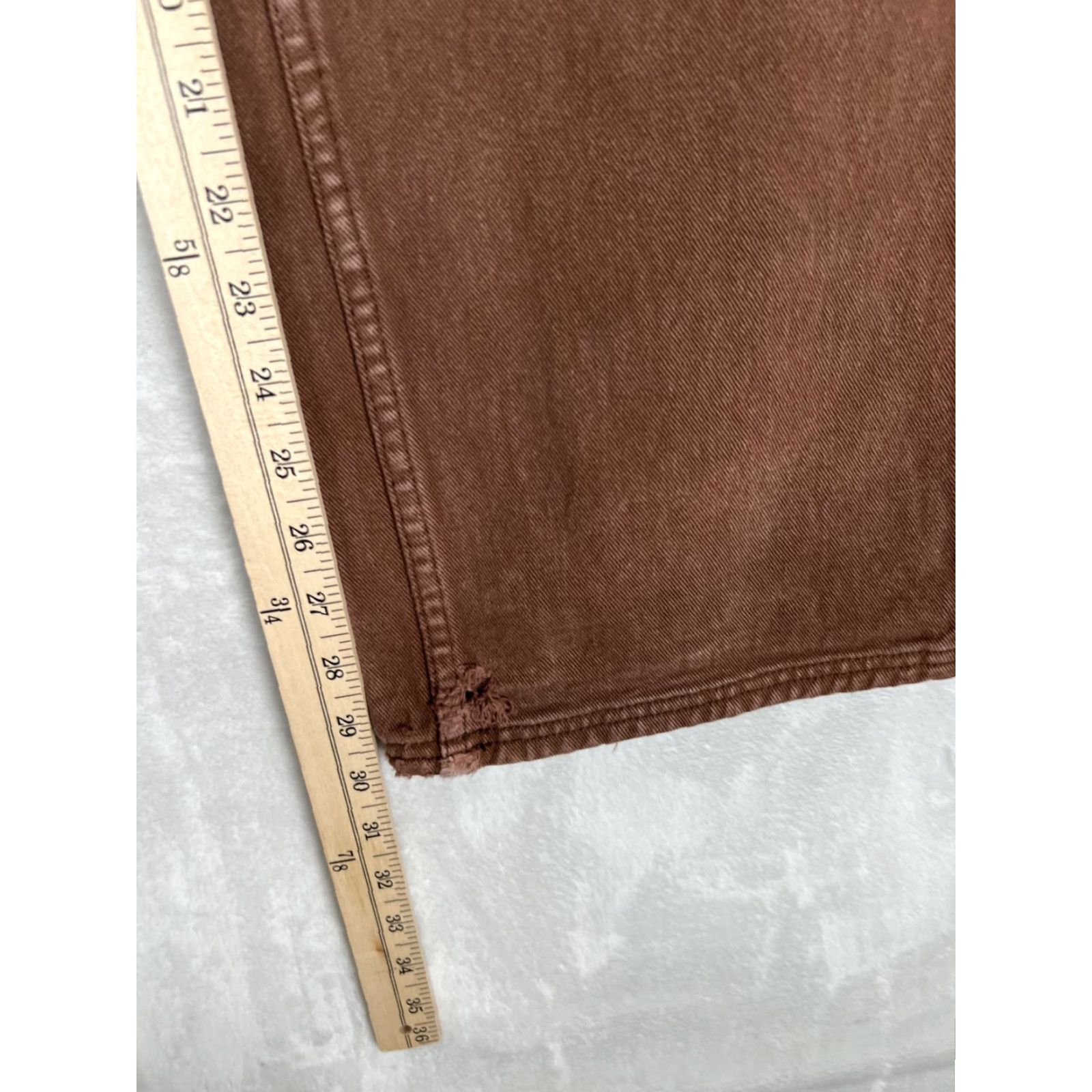 Pacsun PacSun Jeans Womens 22 Ultra High Rise Flare Carpenter Brown Denim Cargo Jeans Women Size 40" / US 18 - 3 Thumbnail