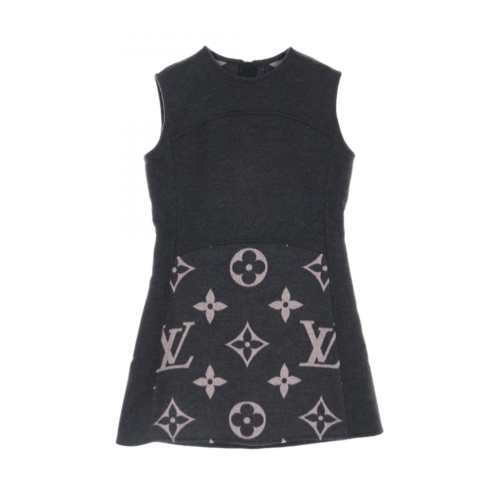 Louis Vuitton Louis Vuitton Louis Vuitton Monogram Wool Silk Dress Others Dresses RW202W TUV FJDR04 Size ONE SIZE - 1 Thumbnail