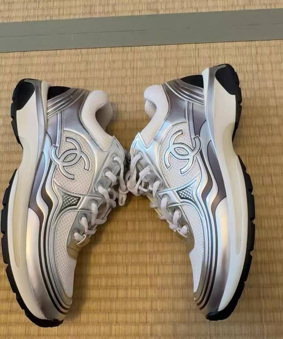 Chanel Chanel Silver Retro Lowtop Sneakers 44 Men Size US 11 / EU 44 - 3 Thumbnail
