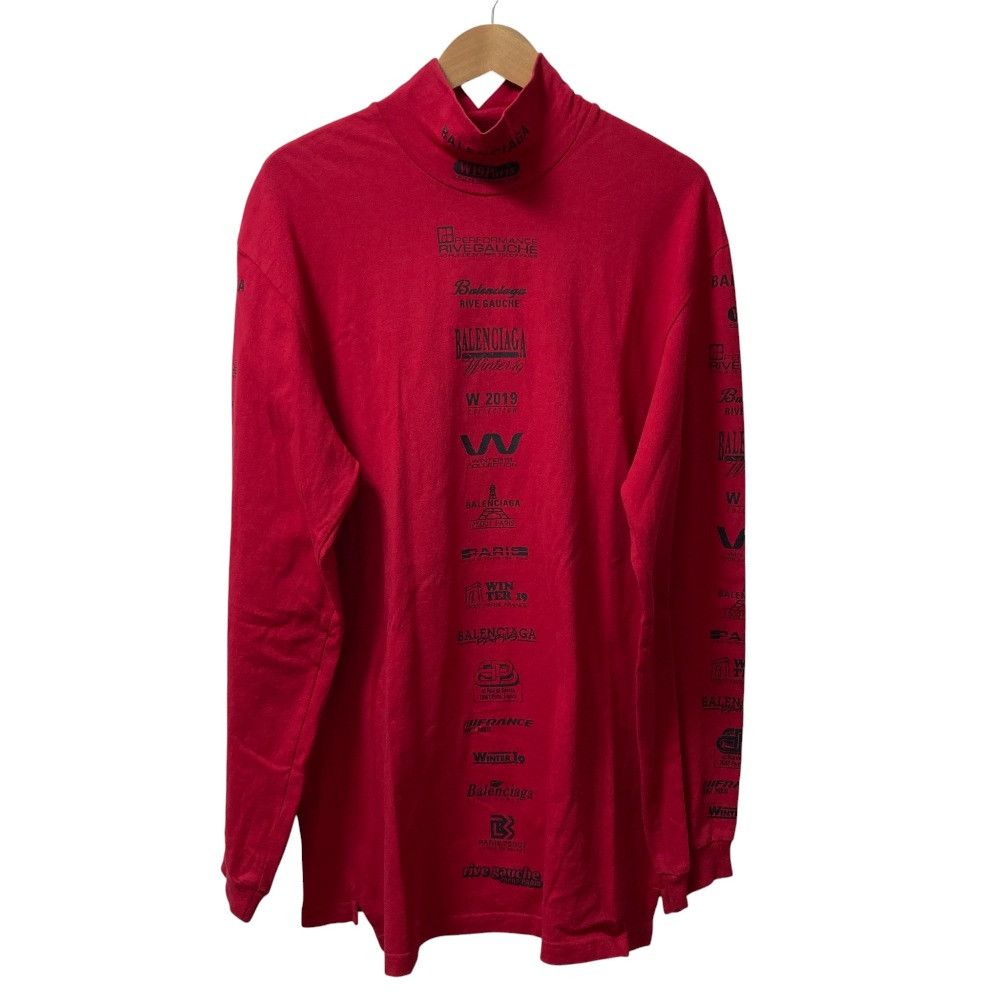 Balenciaga Balenciaga Balenciaga Multi Logo Cotton Turtleneck T-shirt Others Tops 594582 DUTY FREE for USA Size ONE SIZE - 1 Thumbnail