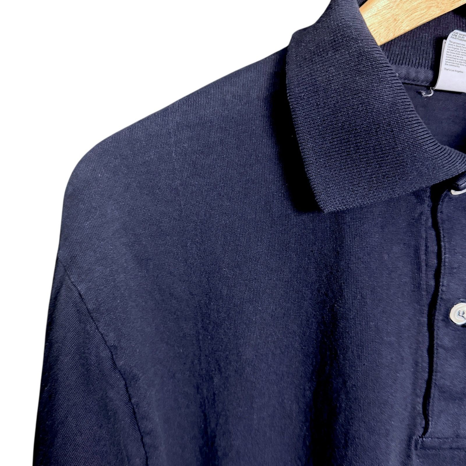 Los Angeles Apparel Chamberlain Coffee Shop Employee Promo L/S Blue Polo Shirt S Size US S / EU 44-46 / 1 - 4 Thumbnail