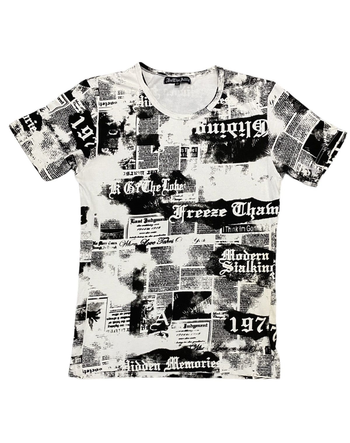 In The Attic Iconic Punk and Gothic Newspaper print tee Size US S / EU 44-46 / 1 - 1 Thumbnail