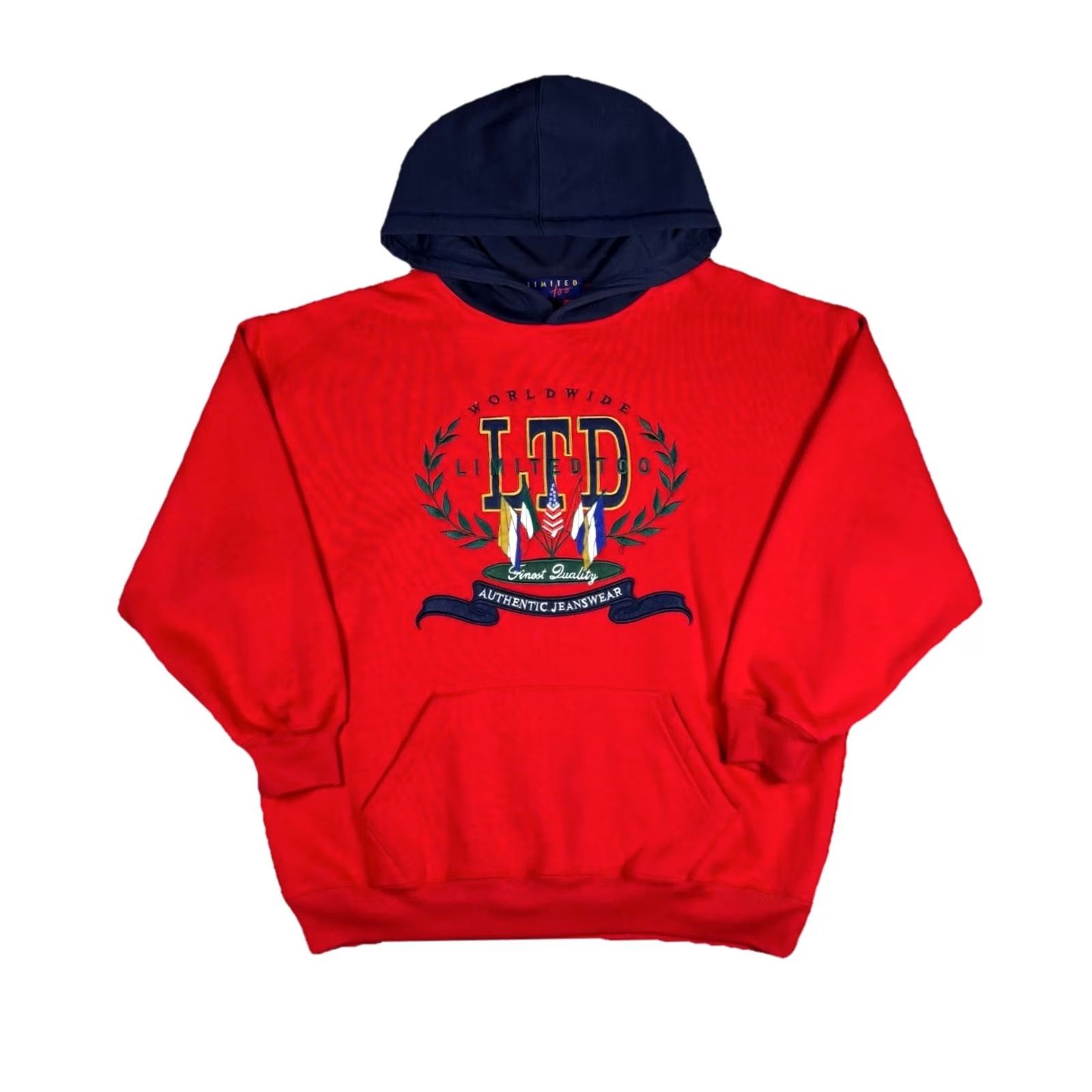 Vintage VINTAGE LTD Worldwide Limitedtoo Hoodie Embroidered Adult Medium 1990s Red Graphic Print Astr Boy Mens Size US M / EU 48-50 / 2 - 2 Thumbnail