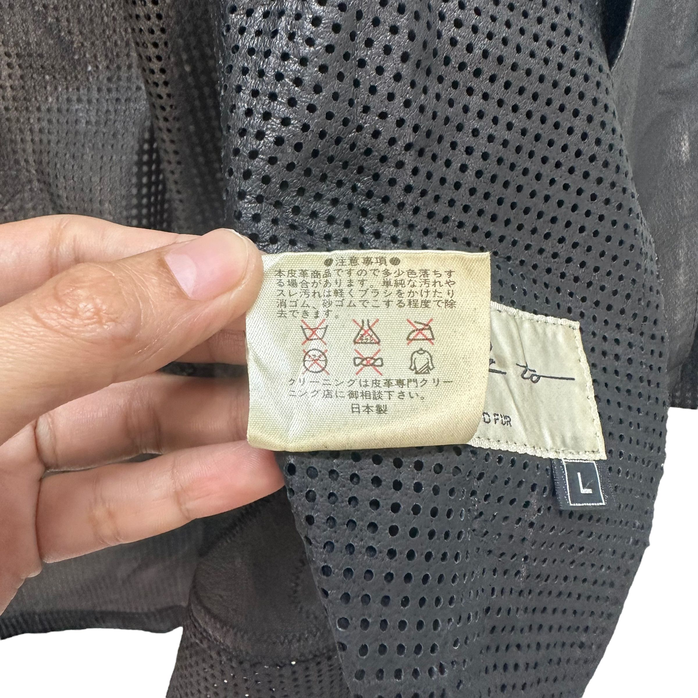 Japanese Brand TALK TO BY TOKYO FUR FULLY MESH LEATHER JACKET #7864-185 Size L / US 10 / IT 46 - 8 Thumbnail