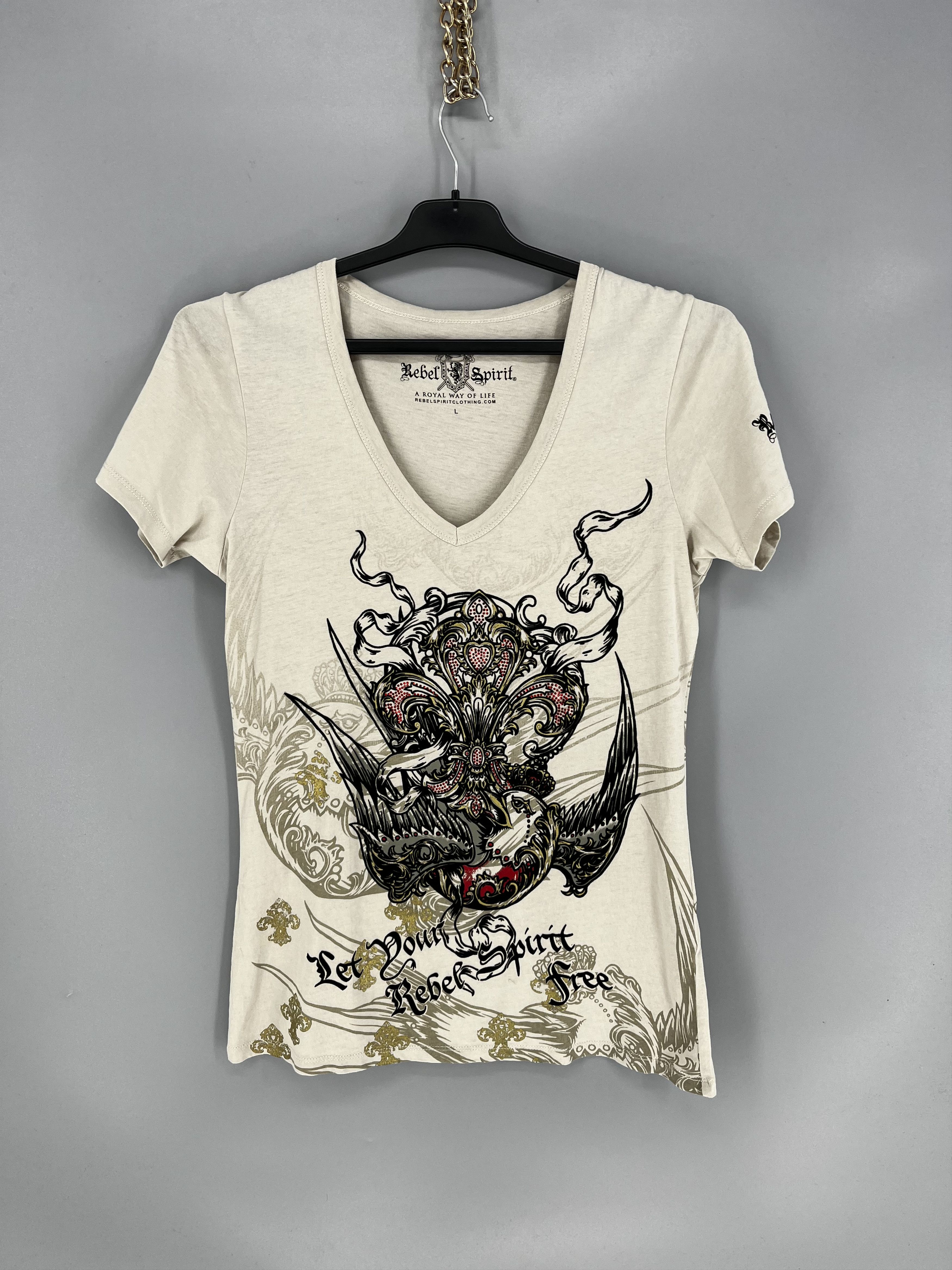 Affliction Vintage Y2K Rebel Spirit AllOver Eagles Wings Ed Hardy Style Size L / US 10 / IT 46 - 1 Thumbnail