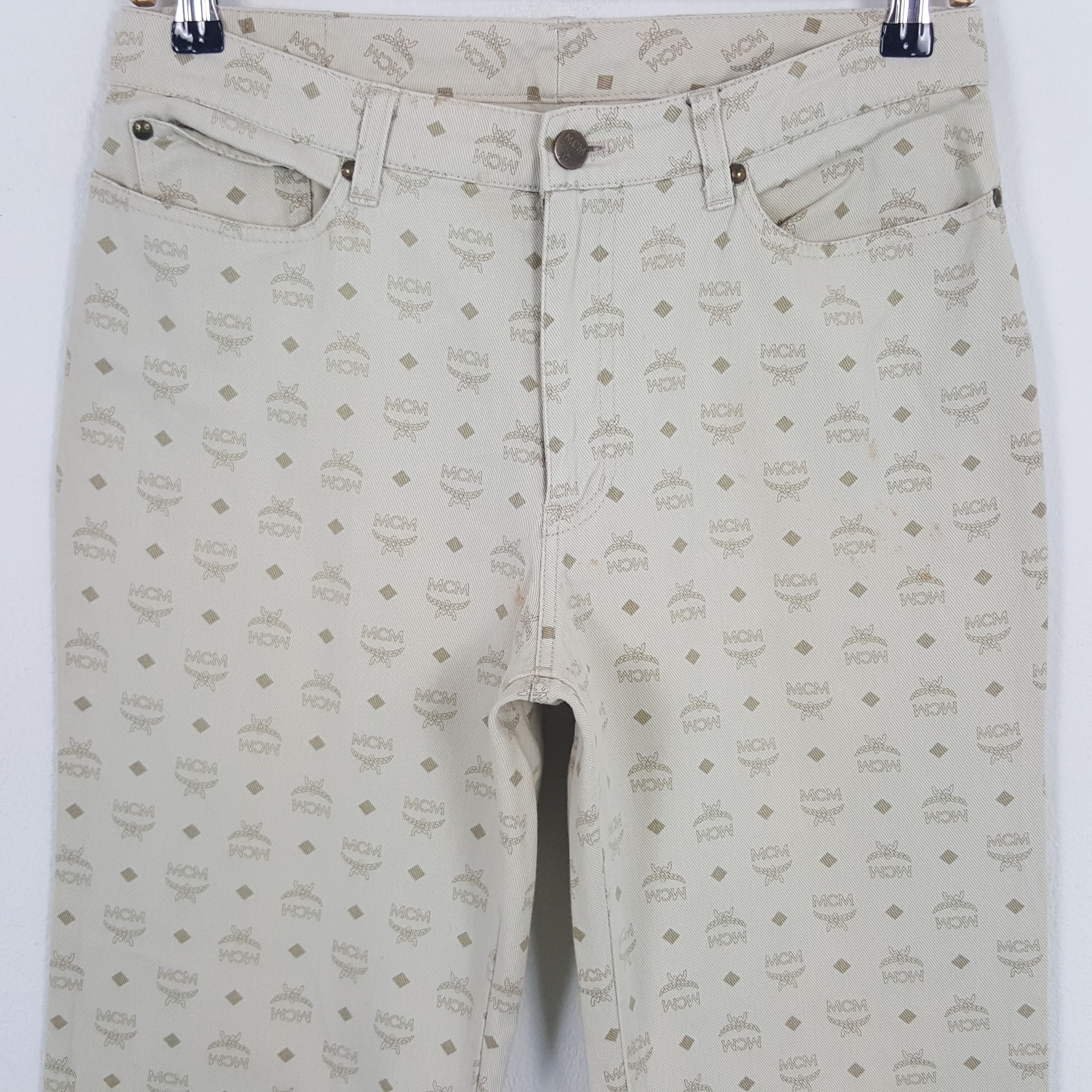 MCM × Vintage Vintage MCM Legere Designer Brand Monogram Pants Size US 29 - 2 Thumbnail