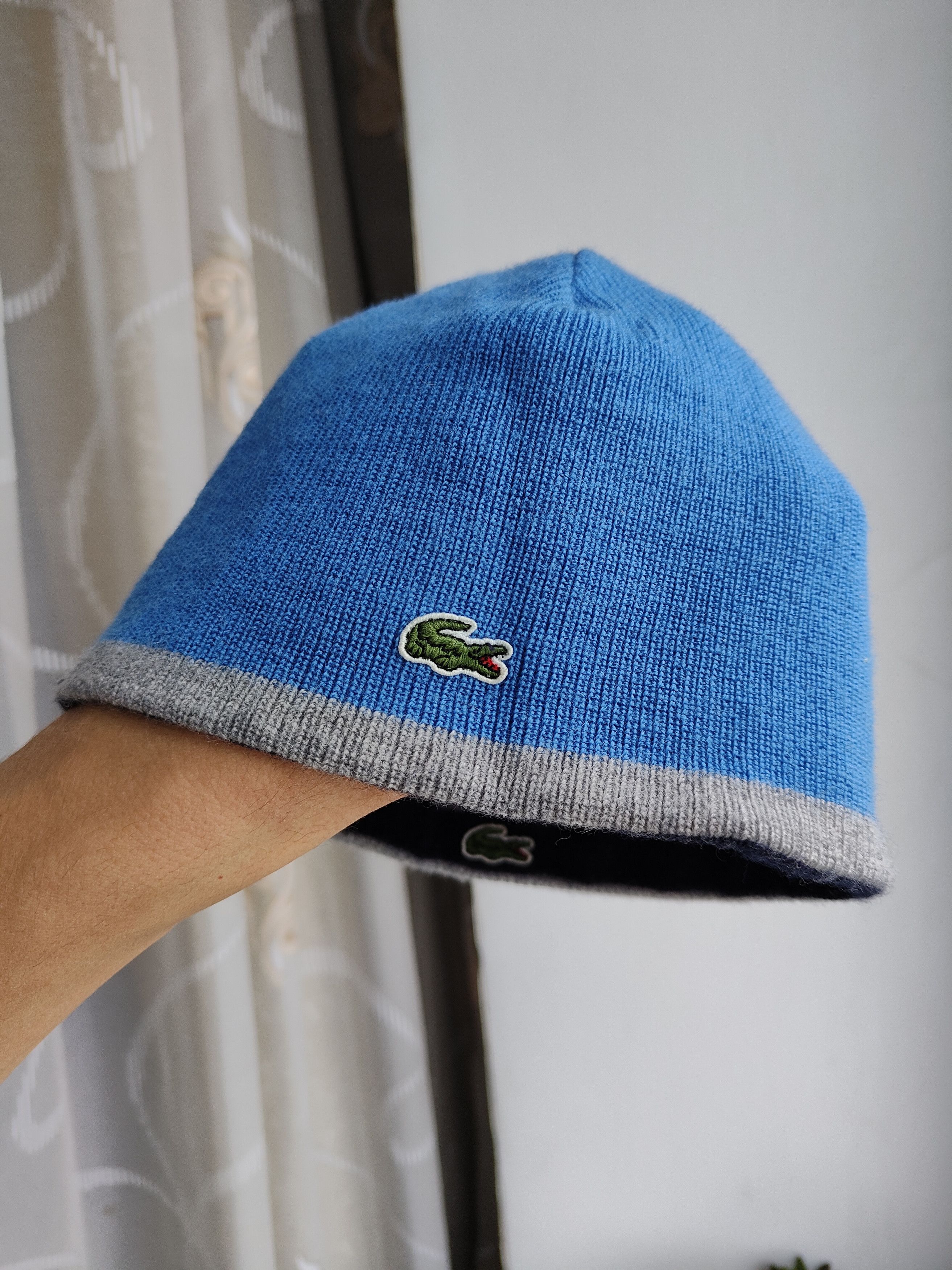 Lacoste Vintage Lacoste Reversible Beanie Hat Lacoste Size ONE SIZE - 2 Thumbnail