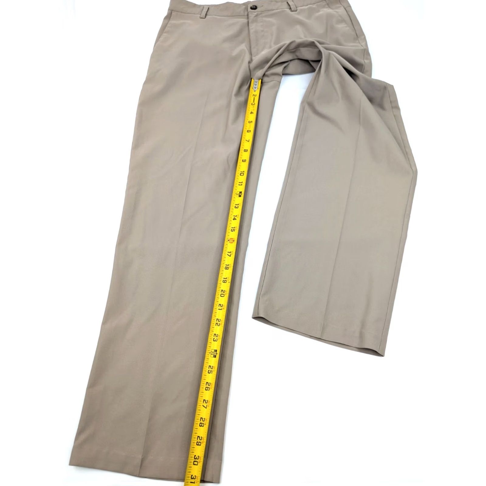 Adidas Adidas Climalite Golf Performance Pants Men 35 Beige Straight EUC - Chino, Regular, 35x31, Flat Front, Beiga Size US 35 - 3 Thumbnail