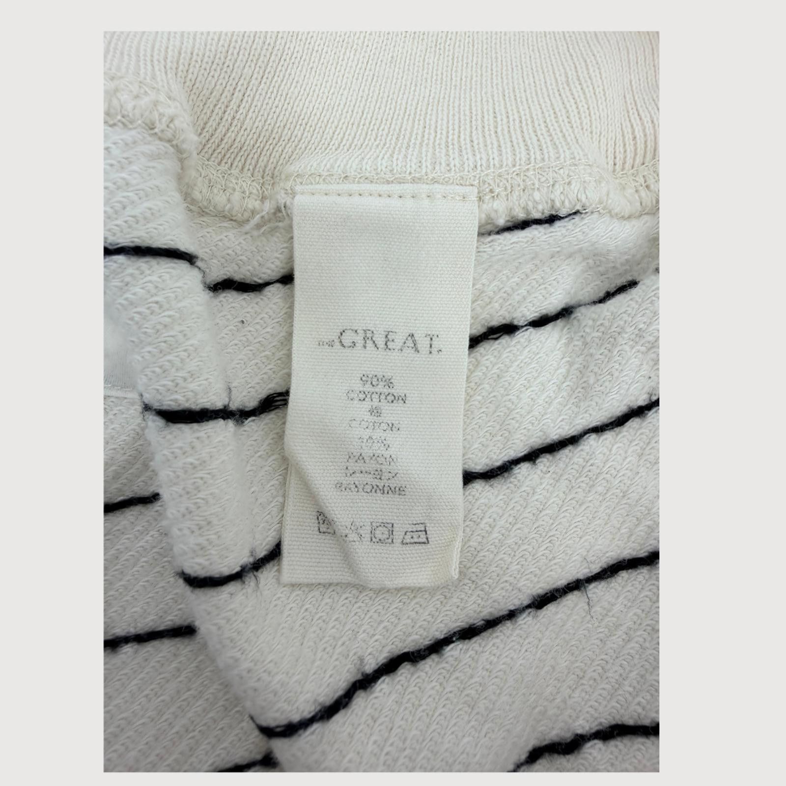 Unknown London The Great Swiss Dot Crop Sweatpants Cream Black Sz 1 Size 28" / US 6 / IT 42 - 5 Thumbnail