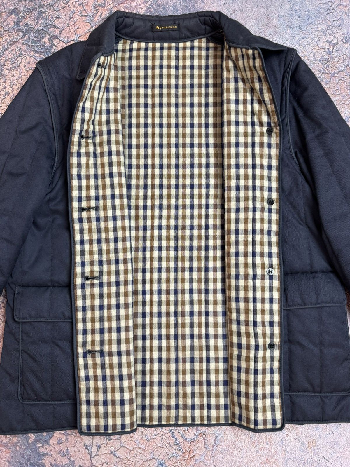 Aquascutum Vintage Aquascutum Checked Pattern Heavy Coat Vest Size L / US 10 / IT 46 - 9 Thumbnail