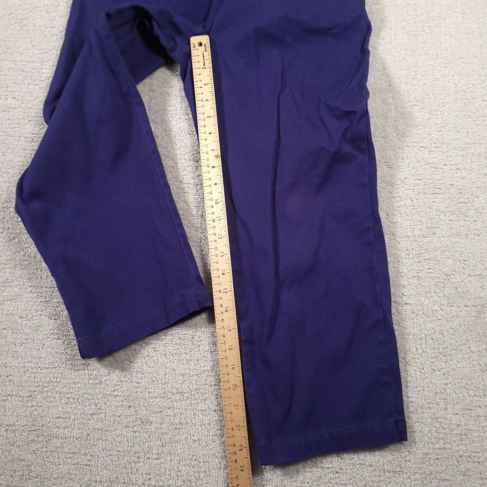 Vintage Lizgolf Pants Womens 6 Purple Audra Cotton Blend Golf Golfer Pants Regular Purple Plaid Belted Pockets 24in Inseam Size 28" / US 6 / IT 42 - 5 Thumbnail