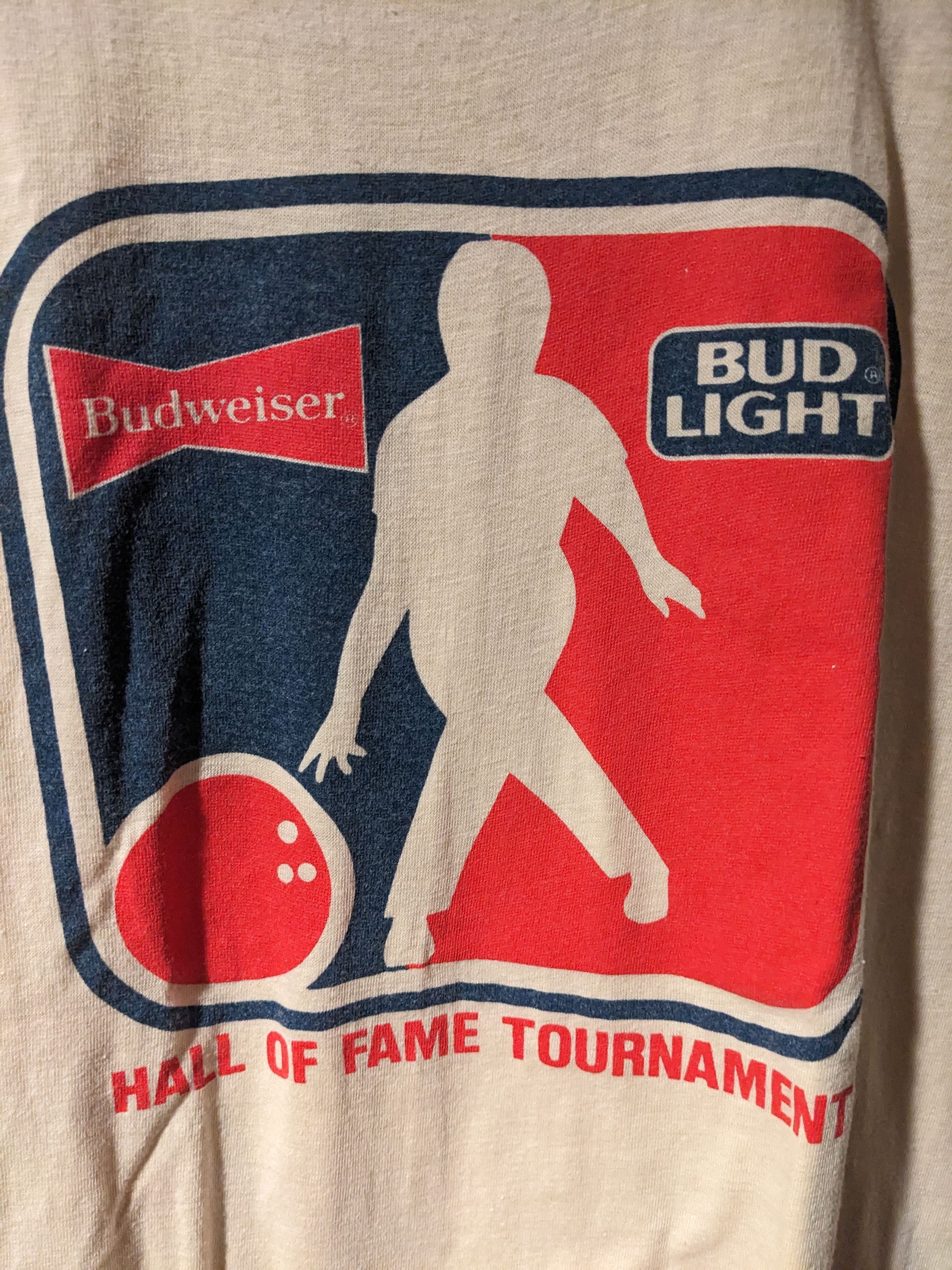 Budweiser × Vintage Vintage 80 Bowling Hall of Fame Tournament Budweiser T-Shirt Size US L / EU 52-54 / 3 - 2 Thumbnail