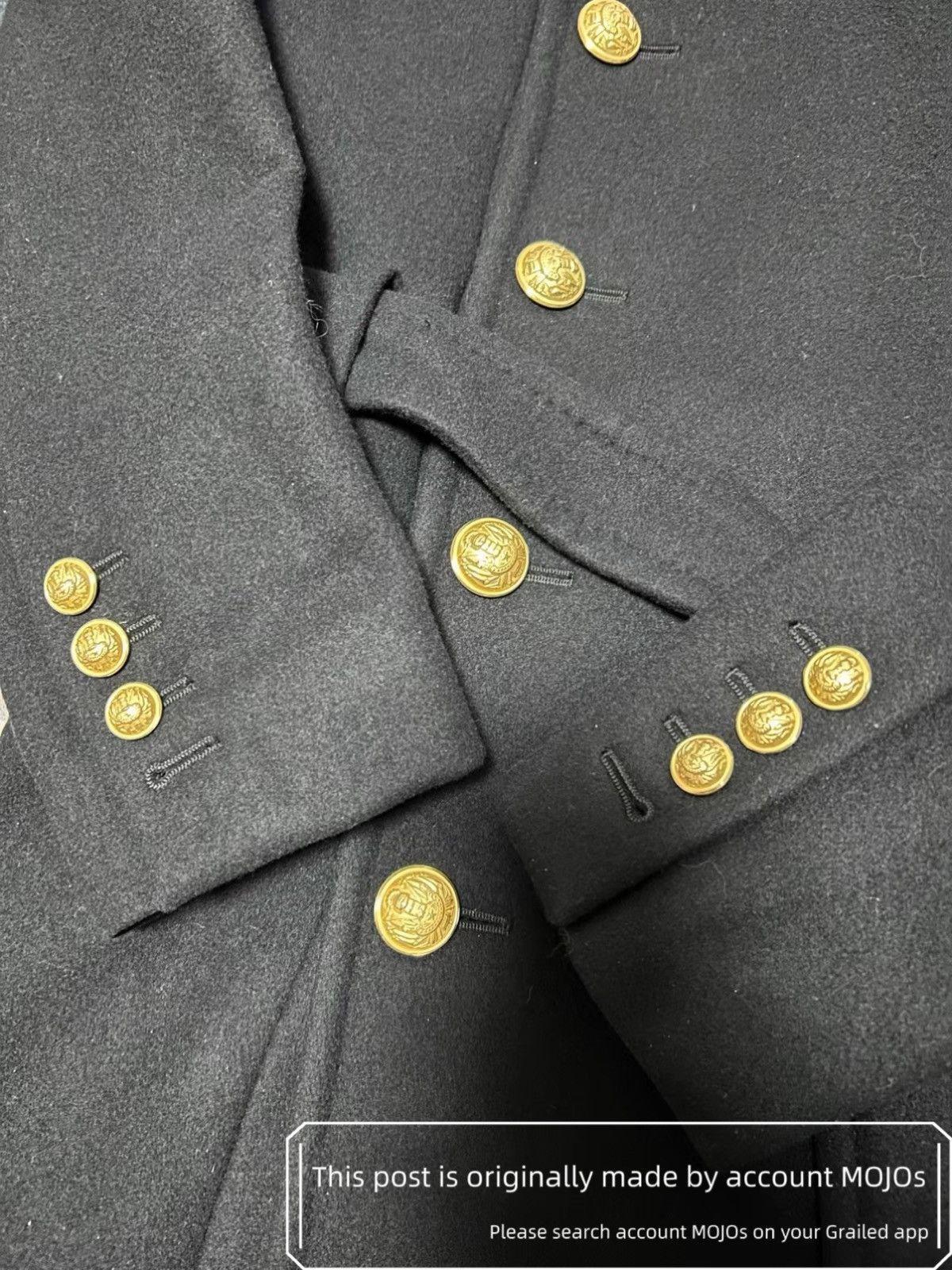 Balmain Sz 46 Balmain Classic Double Breasted Wool Coat Gold Button Size US S / EU 44-46 / 1 - 3 Thumbnail