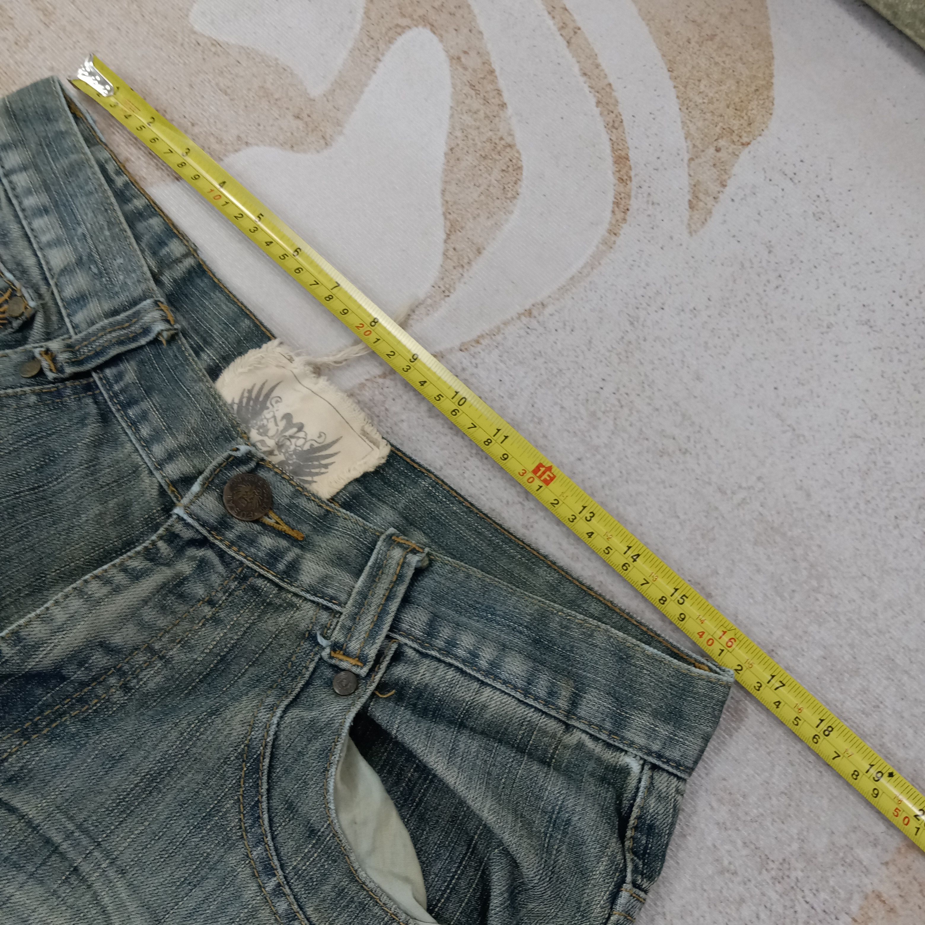 FUSAI F.U.S.AI Focus USA Bikers Double Knee Denim Jeans C258N25 Size US 32 / EU 48 - 10 Thumbnail