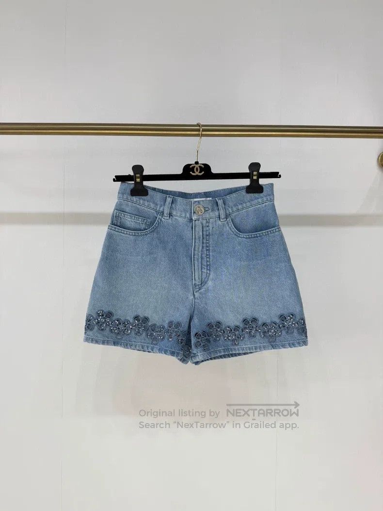 Chanel Chanel 24P hollow denim shorts Size 42" / US 20 - 1 Thumbnail