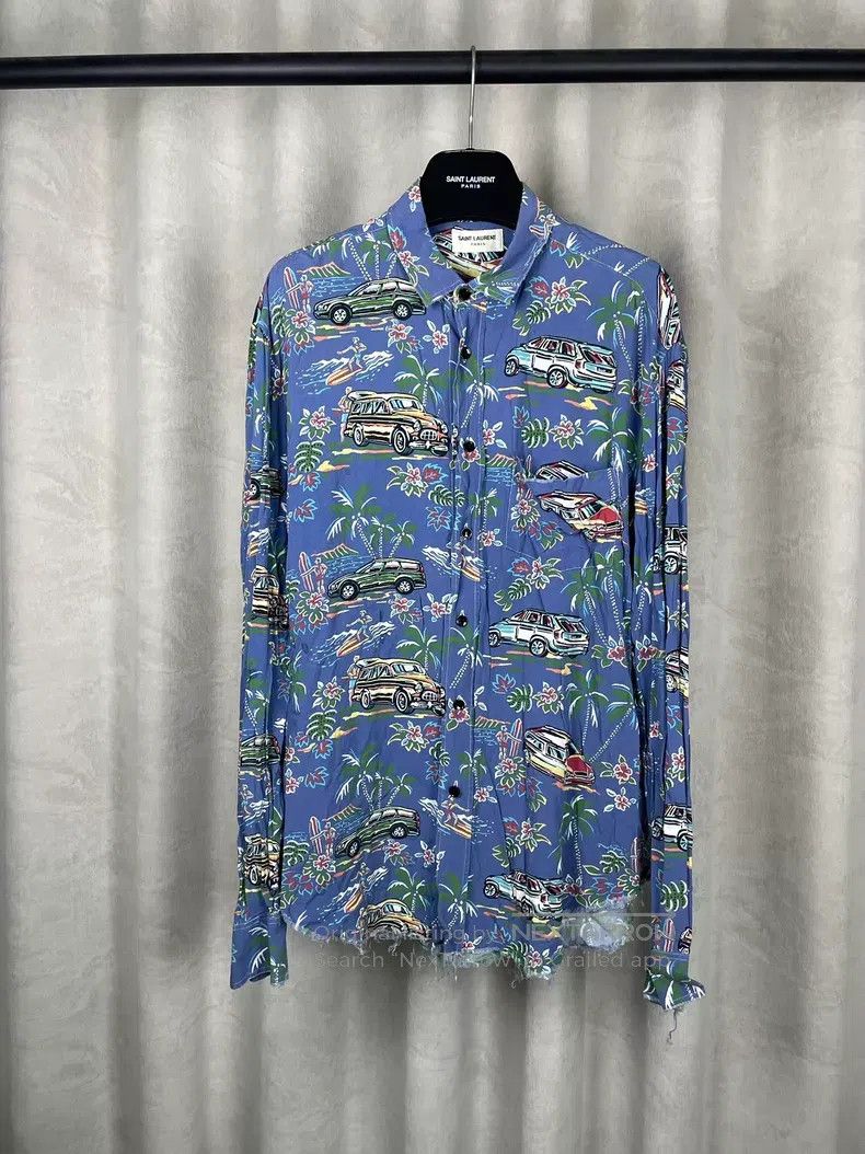 Saint Laurent Paris Saint Laurent Paris Hawaiian Wave Little Car Destroyed Fri Size US XXS / EU 40 - 1 Thumbnail