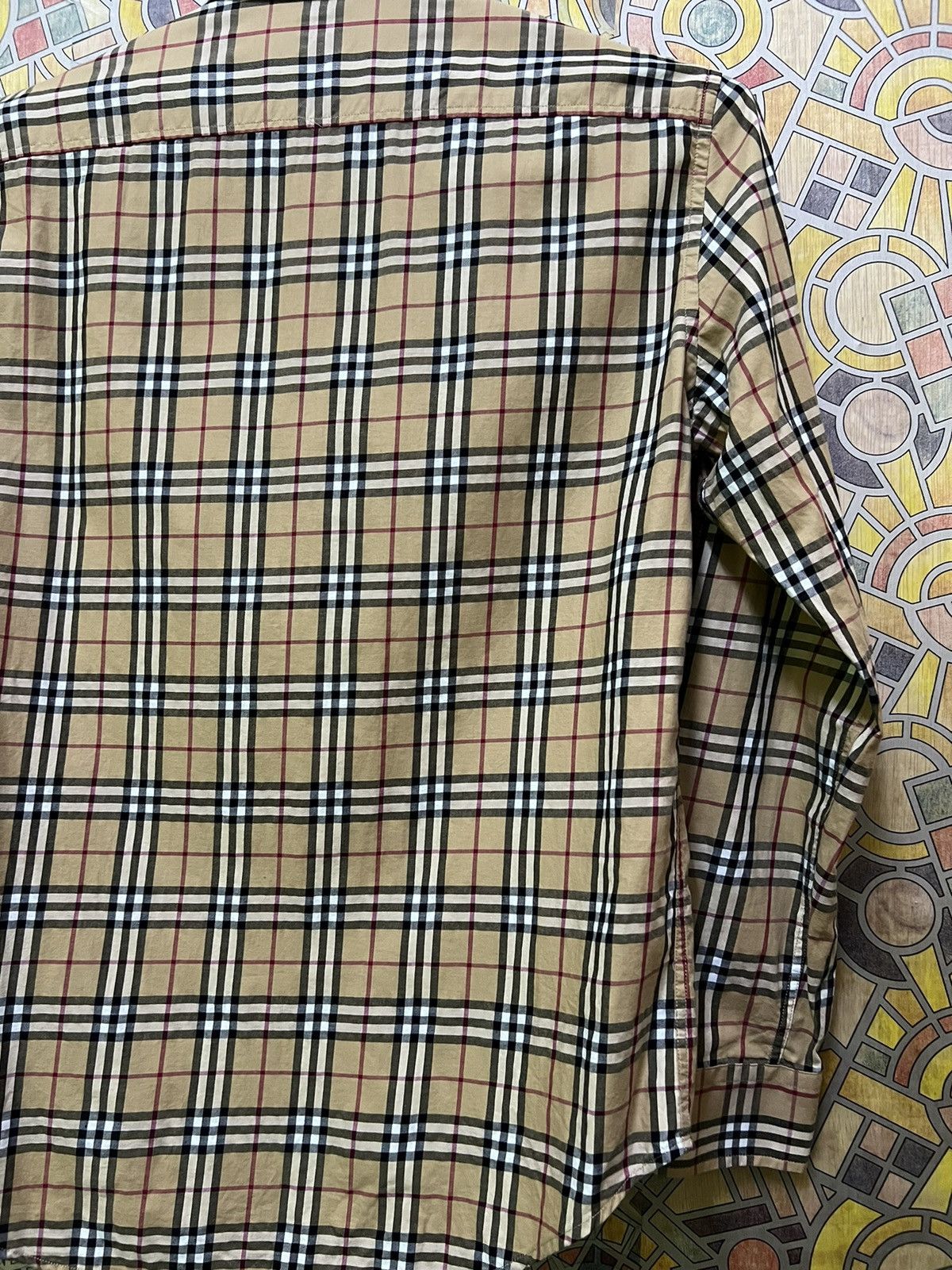Burberry Burberry Somerton Nova Check Long Sleeve Shirt Men's Small Size US M / EU 48-50 / 2 - 11 Thumbnail