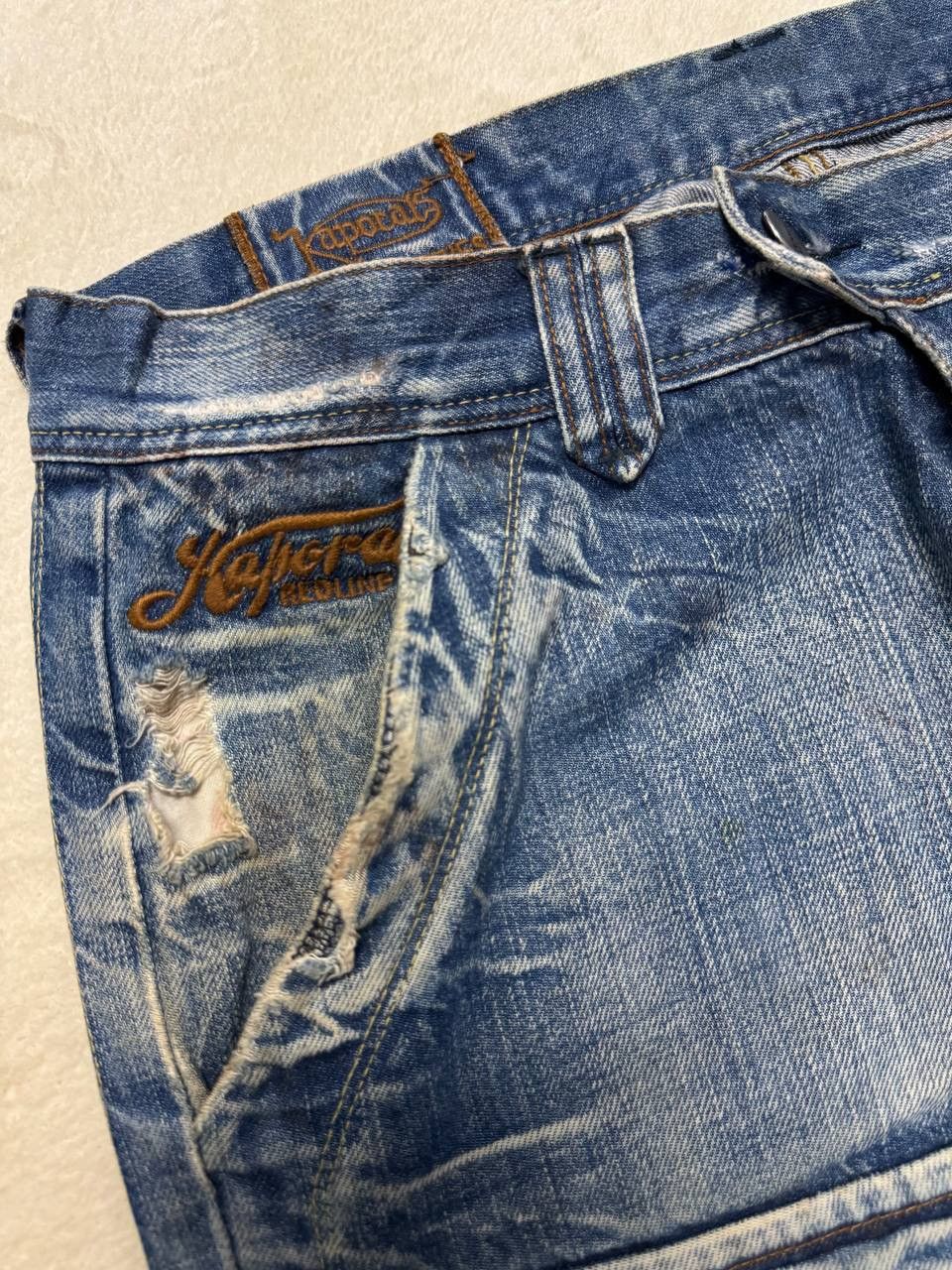 Hysteric Glamour BAGGY 90s Kapotal Japan Sick Bushpants Mudwash Distressed Size US 33 - 9 Thumbnail