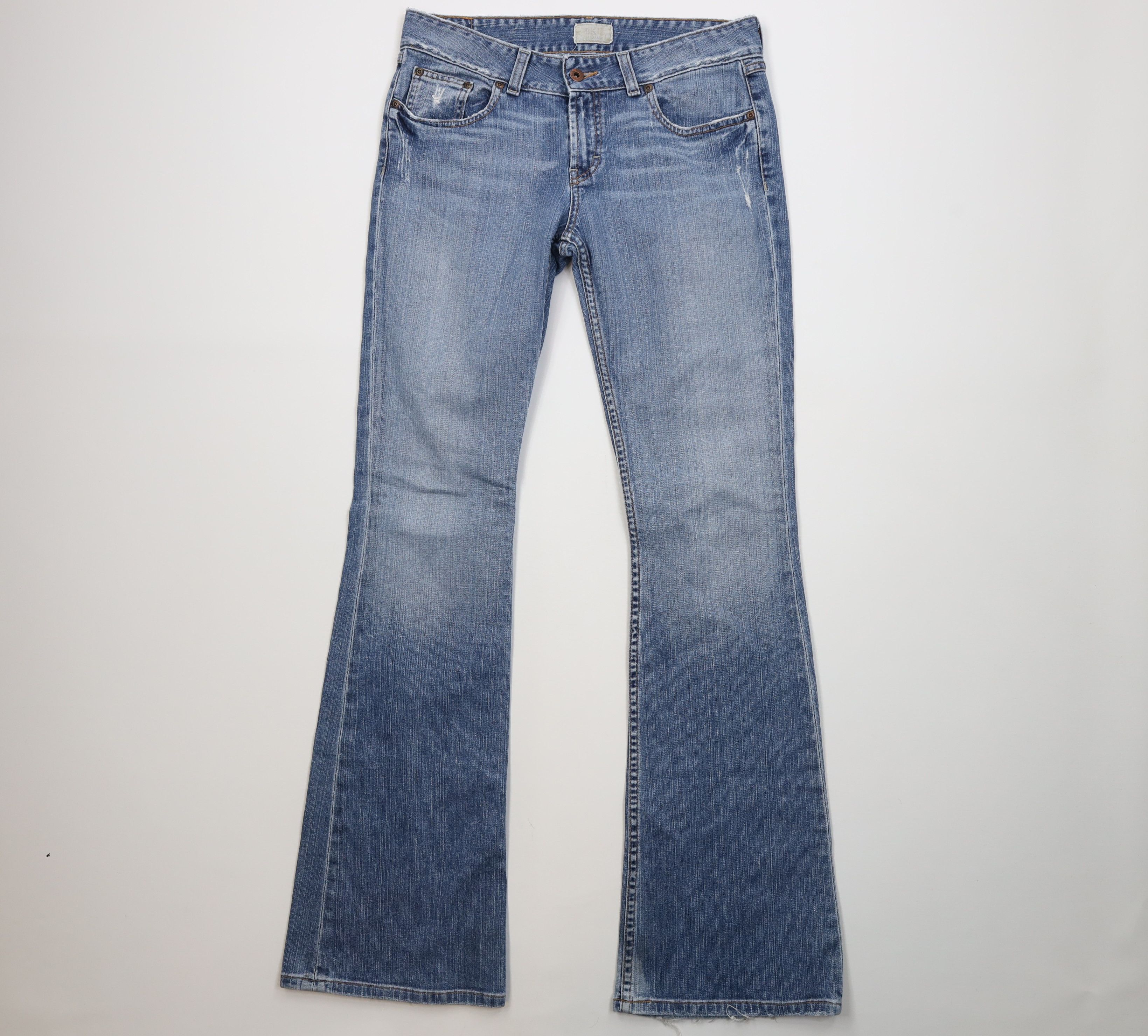 Vintage Vintage Buckle BKE Distressed Babydoll Flared Wide Leg Jeans Size 31" - 1 Thumbnail