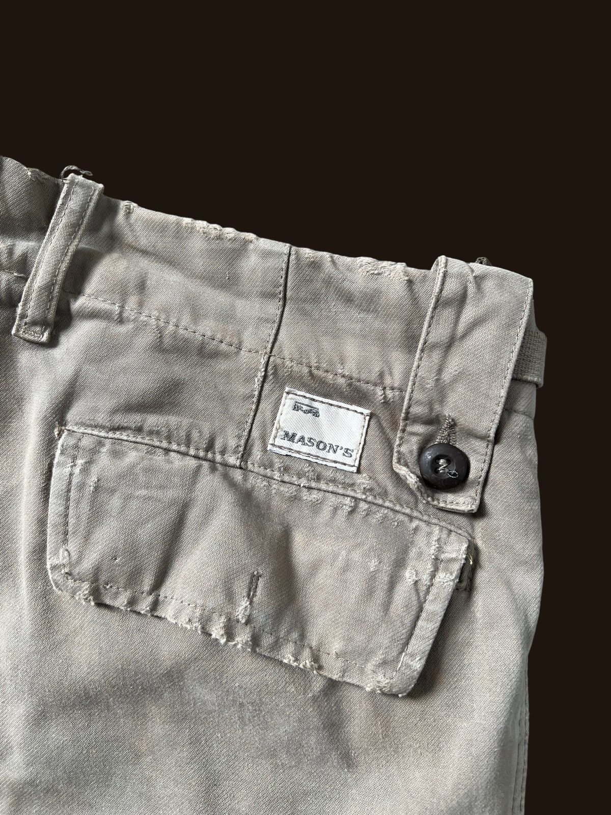 Mason's Masons Multipocket Distressed Cargo Pants Size US 32 / EU 48 - 12 Thumbnail