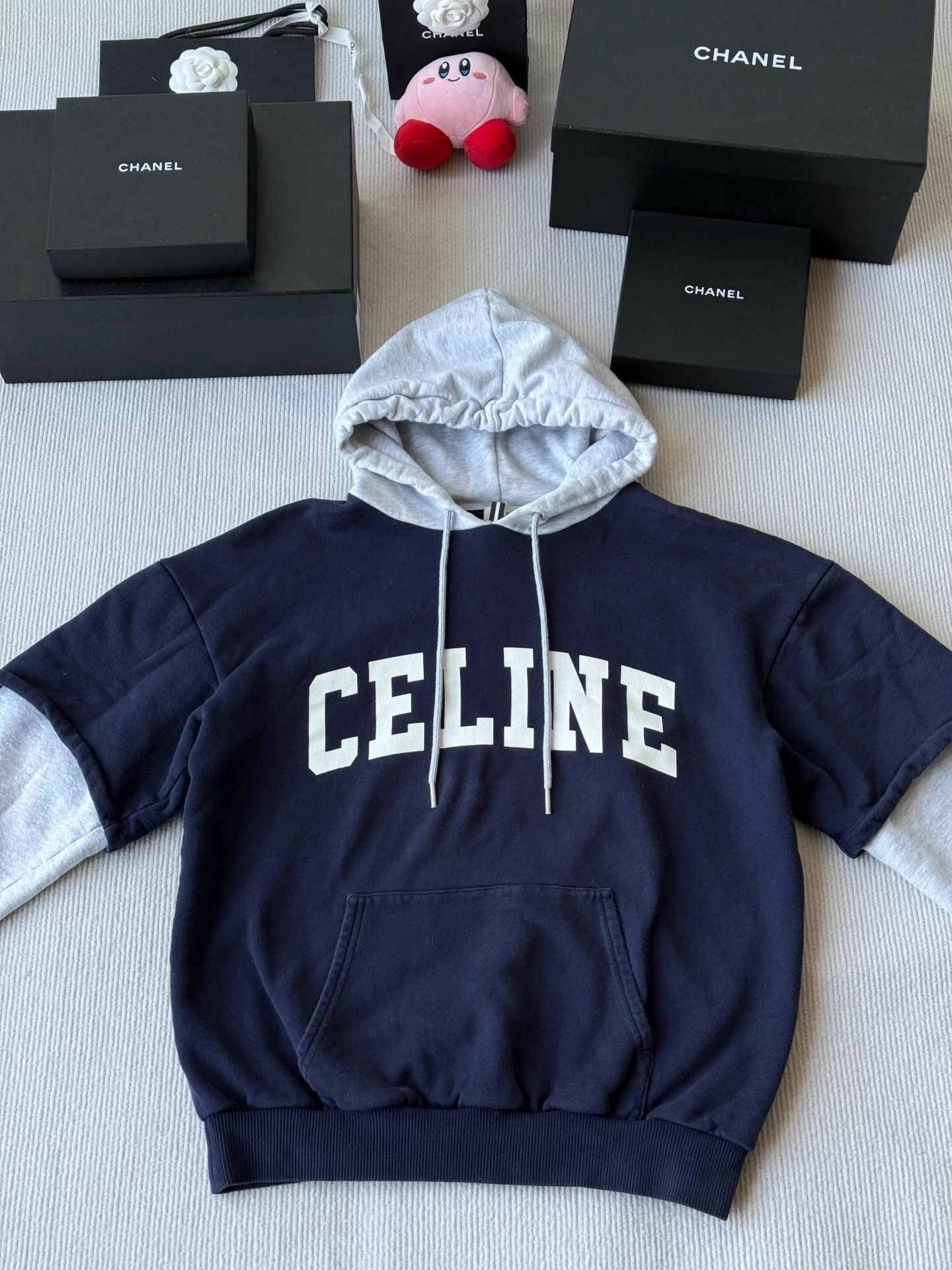 Celine Celine navy colorblock hoodie XS Size XS / US 0-2 / IT 36-38 - 1 Thumbnail