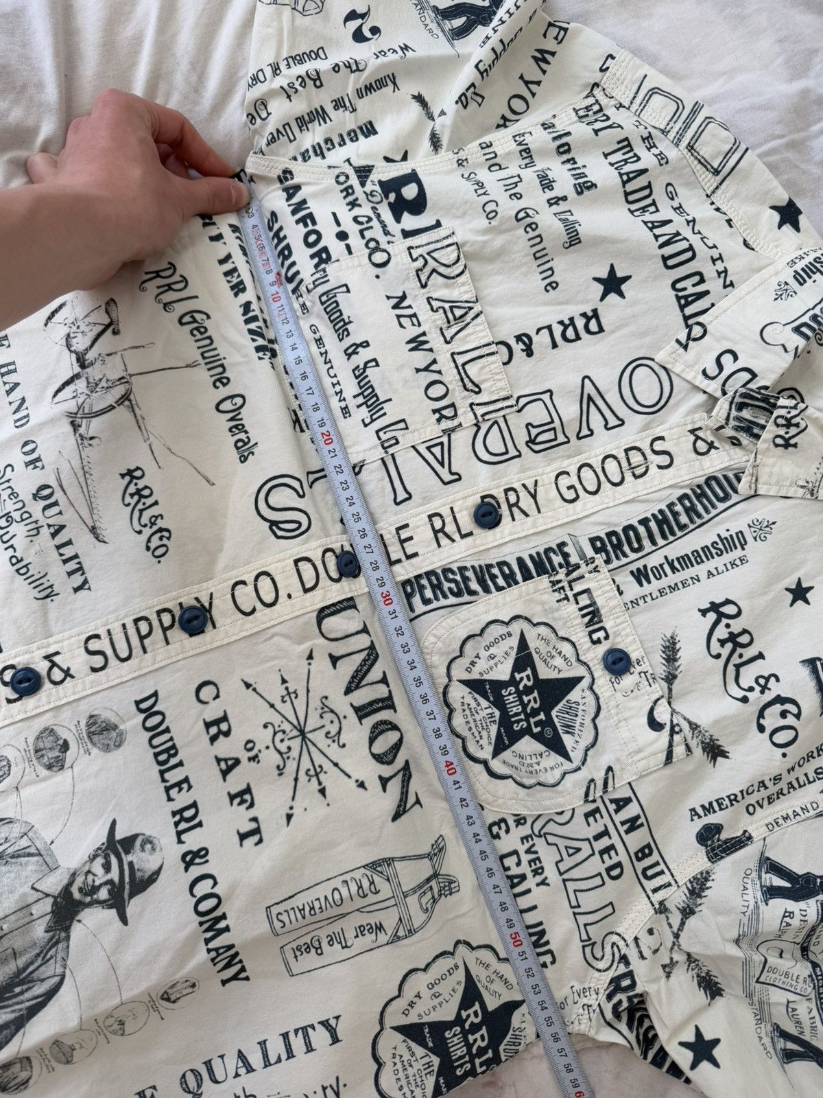 RRL Ralph Lauren RRL Ralph Lauren Poplin Graphic Workshirt Size US M / EU 48-50 / 2 - 12 Thumbnail