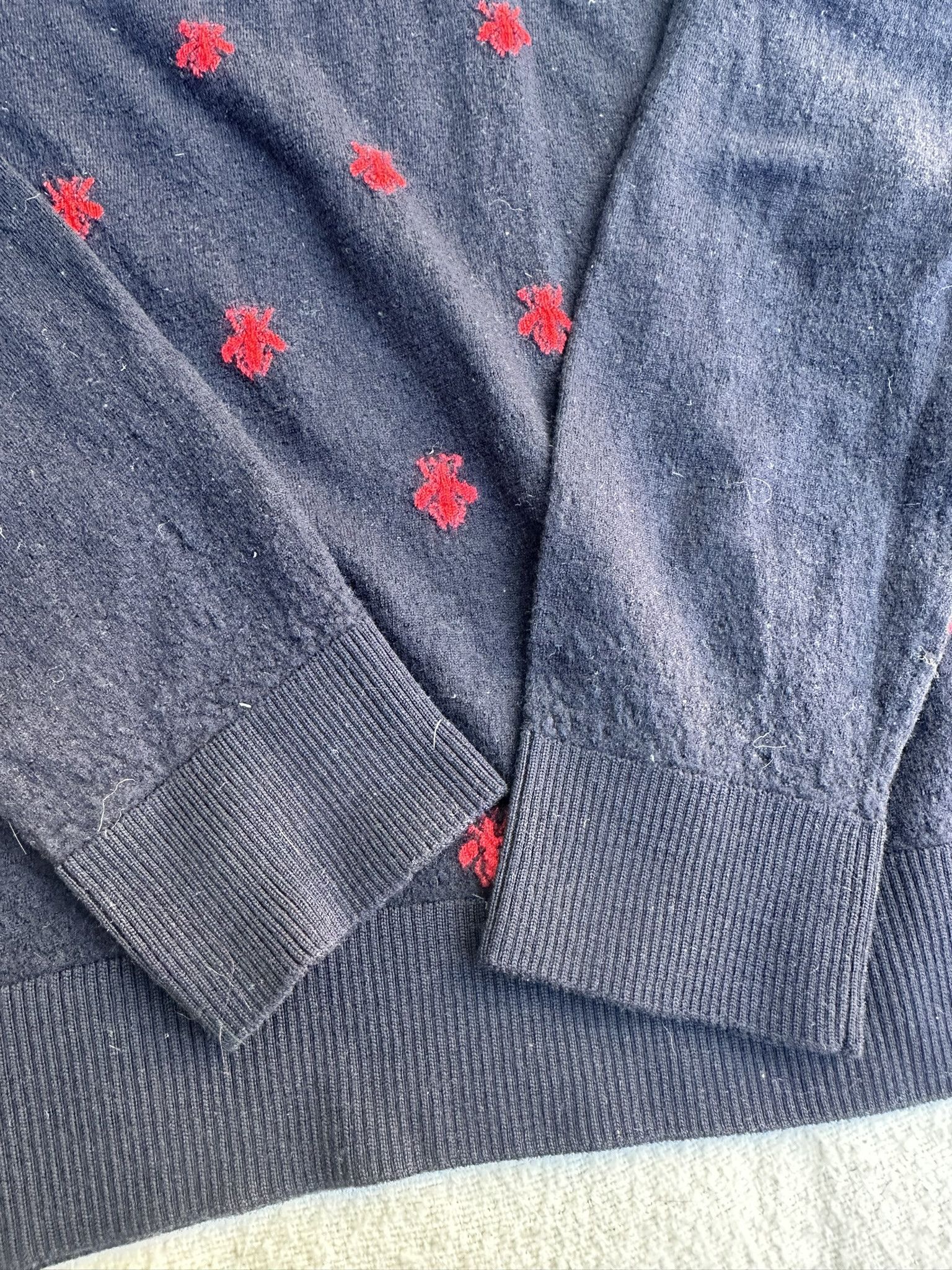 Gucci Gucci Sweater Red Bees Black Wool Size XS / US 0-2 / IT 36-38 - 7 Thumbnail