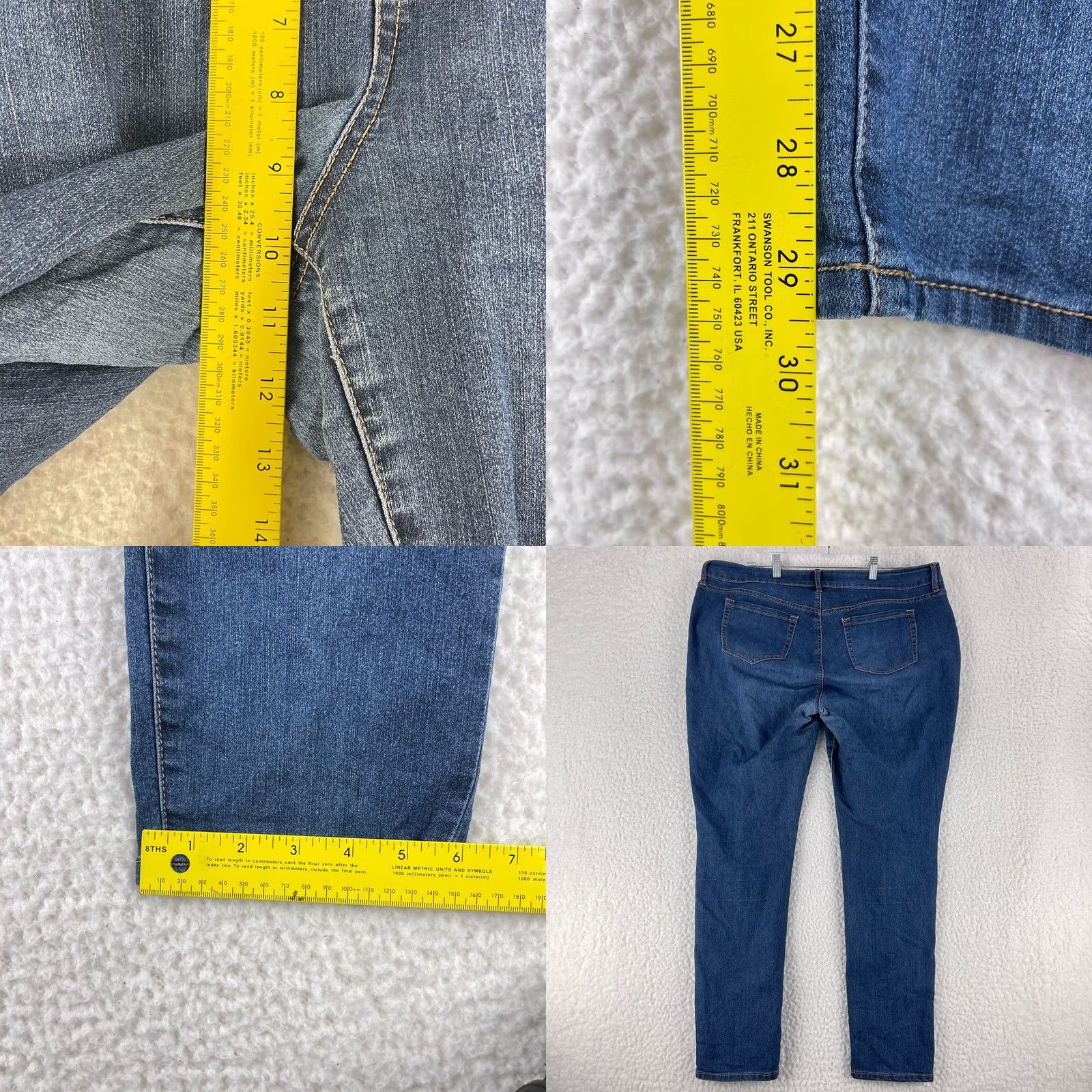 Torrid Torrid Jeans Denim Skinny Leg Blue Mid Rise Size 16 Womens Regular Stretch 5-Pocket Casual Medium Wash Vintage: No Size 38" / US 16 / IT 52 - 8 Thumbnail