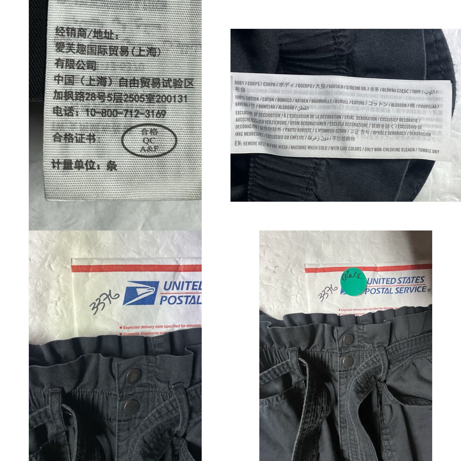 Abercrombie & Fitch VINTAGE Abercrombie & Fitch Black Lightweight Pants Women XS Carpenter Style Pockets Comfort Regular Straight Logo - Womens XS Size 26" / US 2 / IT 38 - 8 Thumbnail