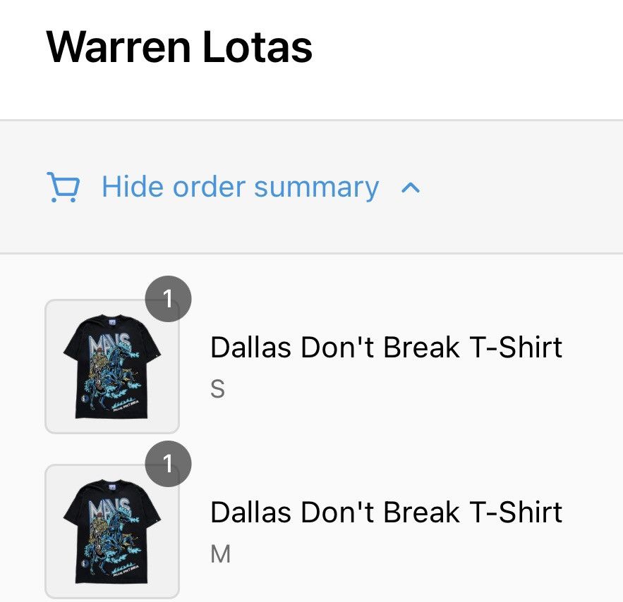 NBA × Warren Lotas Warren Lotas Dallas don’t break tee Dallas Mavericks Size US M / EU 48-50 / 2 - 5 Thumbnail