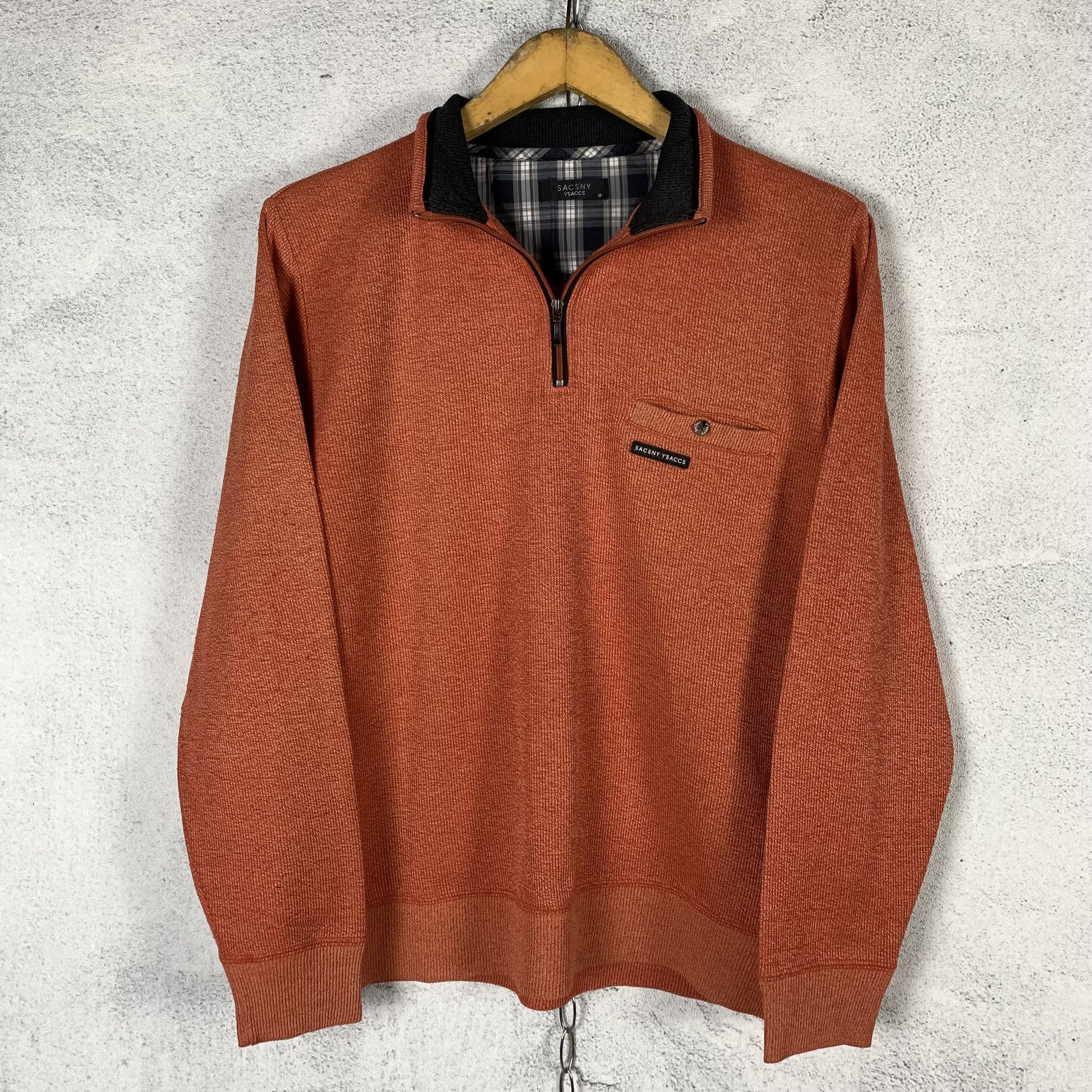 Yohji Yamamoto SACSNY Y'SACCS Halfzip Sweatshirt Crewneck Size US S / EU 44-46 / 1 - 1 Thumbnail