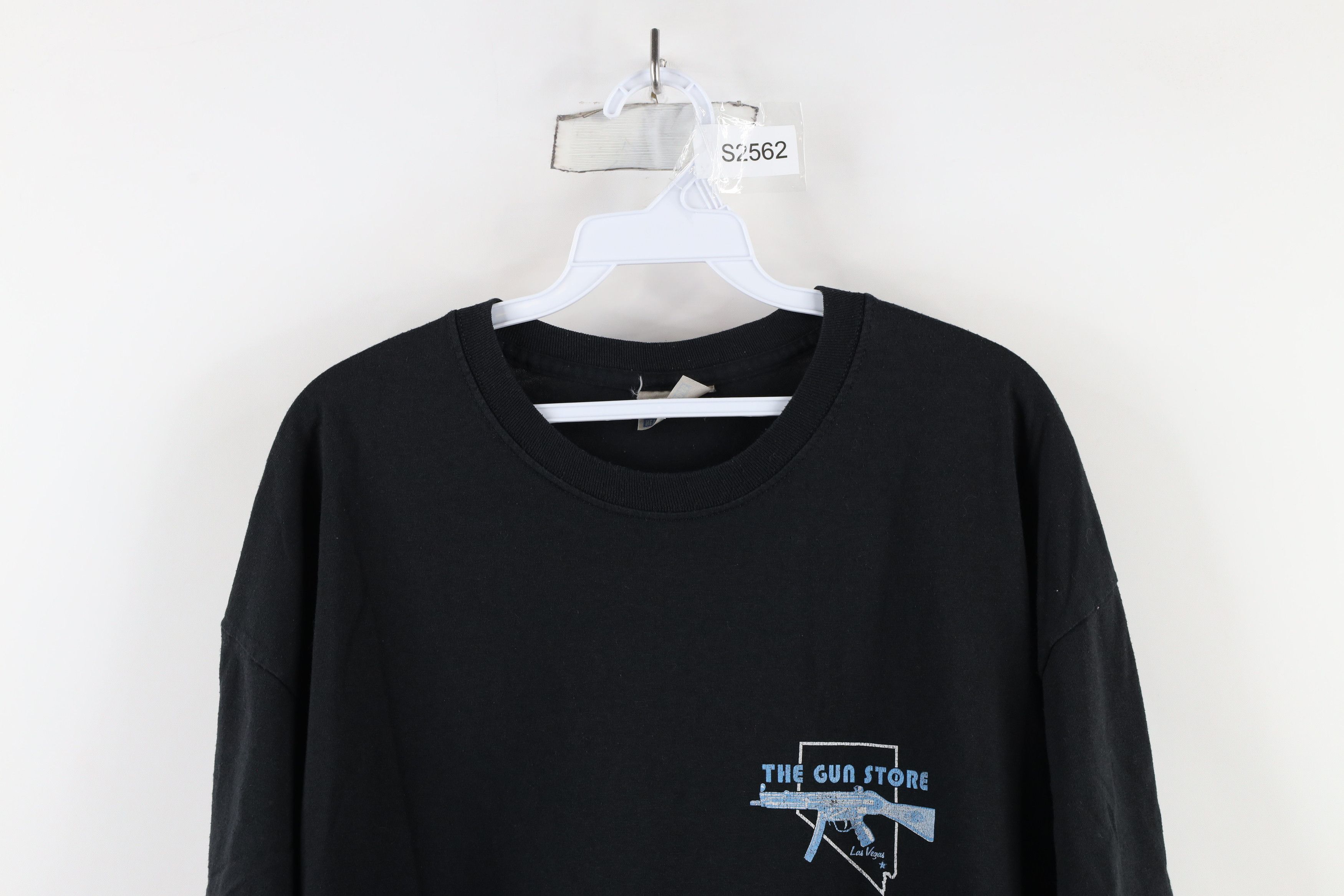 Vintage Vintage Spell Out The Gun Store Las Vegas T-Shirt Black Size US XL / EU 56 / 4 - 2 Thumbnail