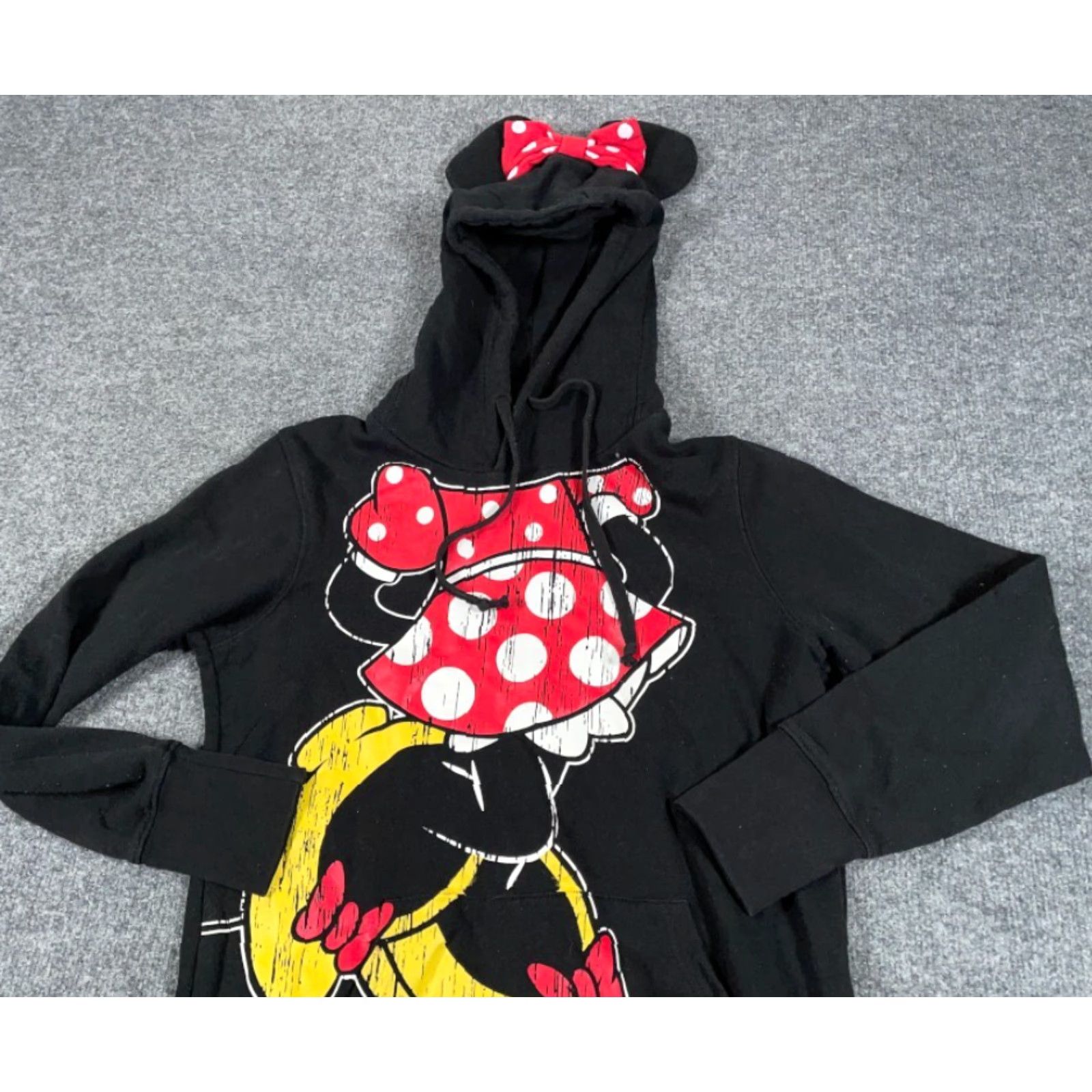 Disney Disney Parks Authentic Minnie Mouse Hoodie Women's Medium Sweatshirt with Ears Size M / US 6-8 / IT 42-44 - 6 Thumbnail