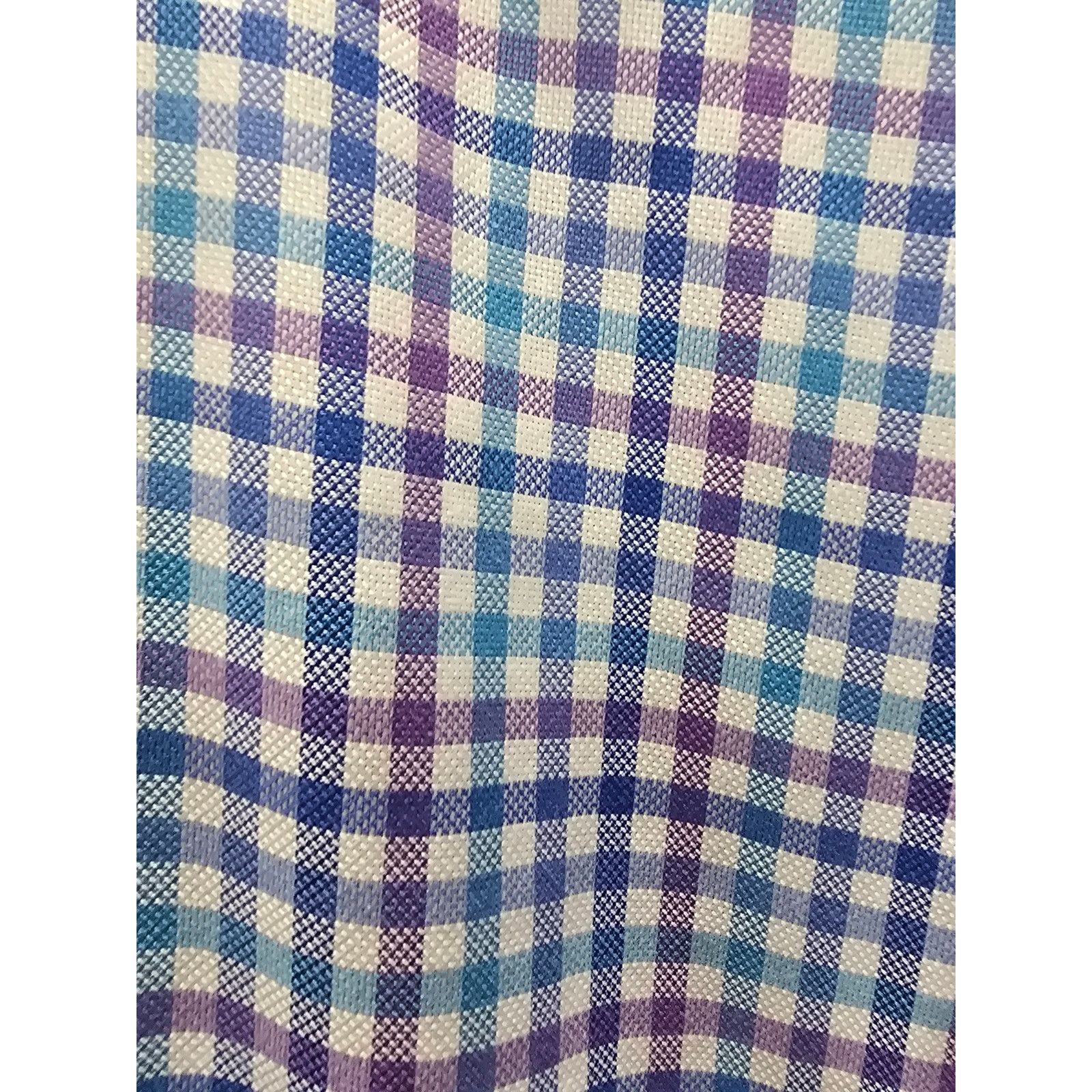 Allen Edmonds Allen Edmonds, White, Blue & Purple, Button Down Shirt, XXL Size US XXL / EU 58 / 5 - 2 Thumbnail