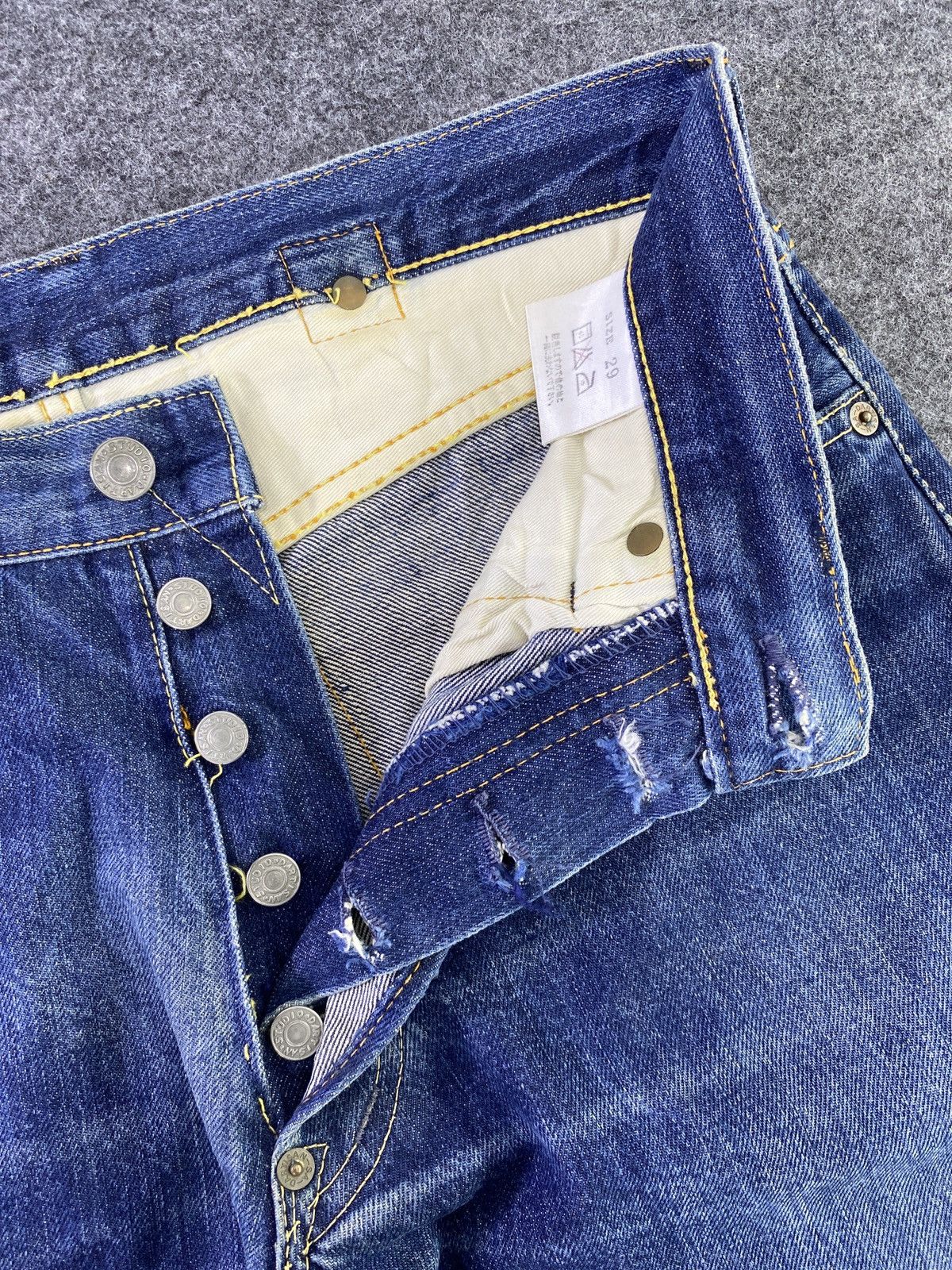 Japanese Brand Studio D Artisan Buckle Back Selvedge Jeans - J880 Size US 29 - 5 Thumbnail