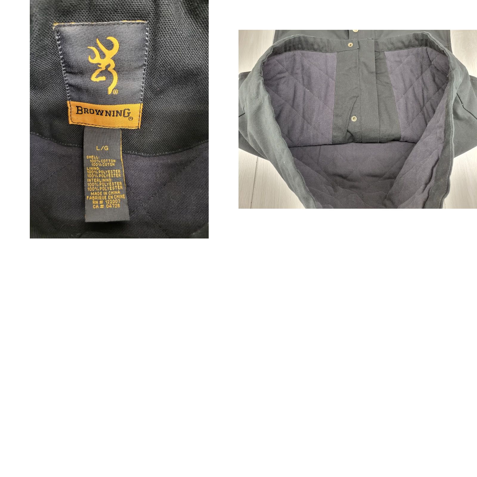 Vintage Browning Mens Large Canvas Vest Jacket Black Size US L / EU 52-54 / 3 - 8 Thumbnail