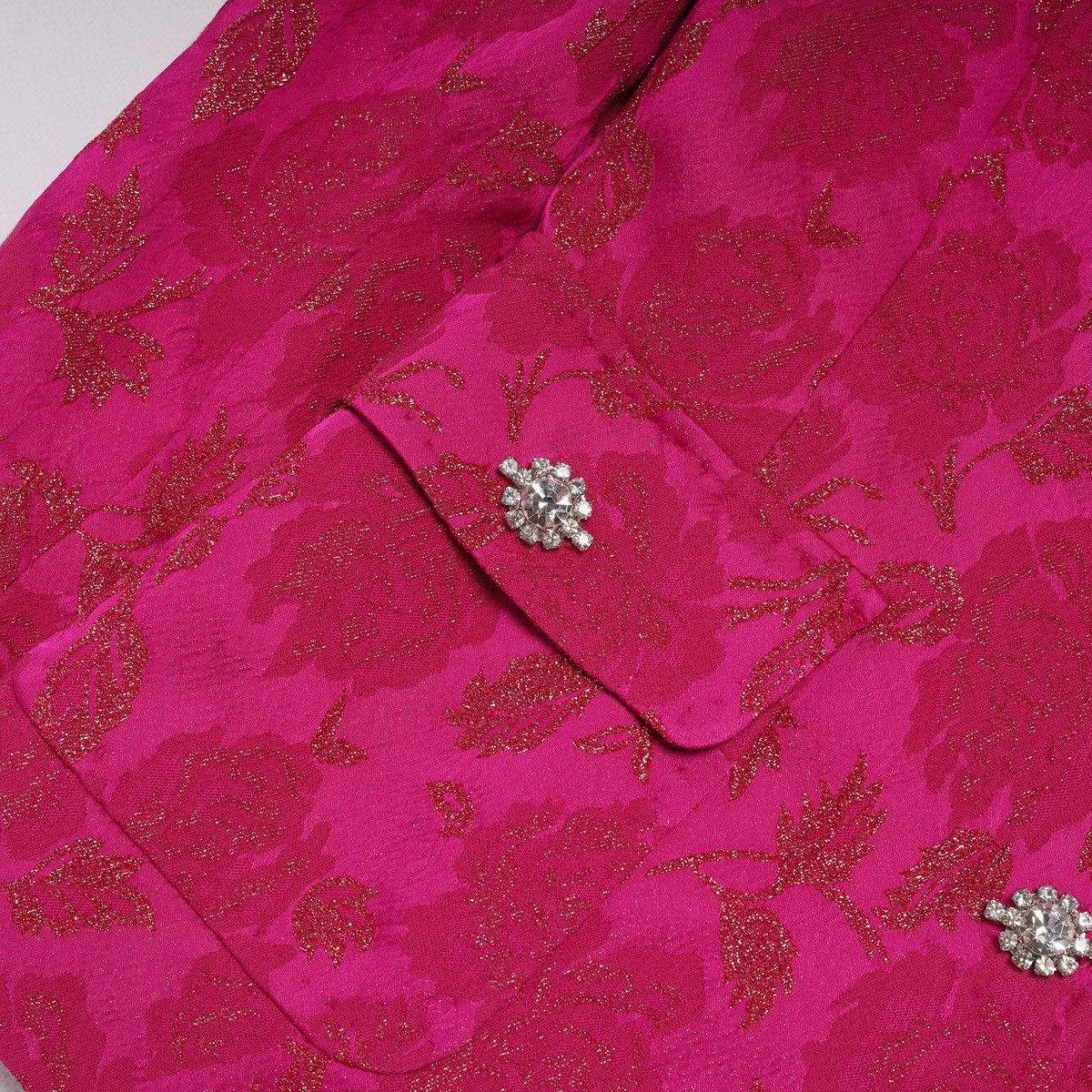 Dolce & Gabbana Dolce Gabbana Tuxedo Jacquard Blazer Silk Pink Jacket Flower Size XS / US 0-2 / IT 36-38 - 7 Thumbnail