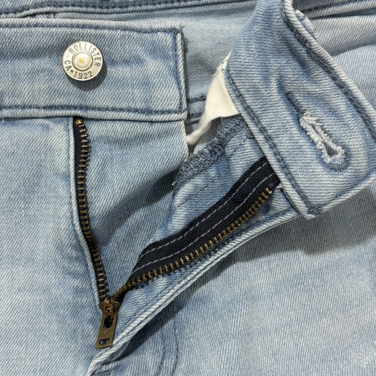 Hollister Hollister 30x31 Slim Straight Leg Jeans Ripped Stretch Blue Size 30" / US 8 / IT 44 - 6 Thumbnail