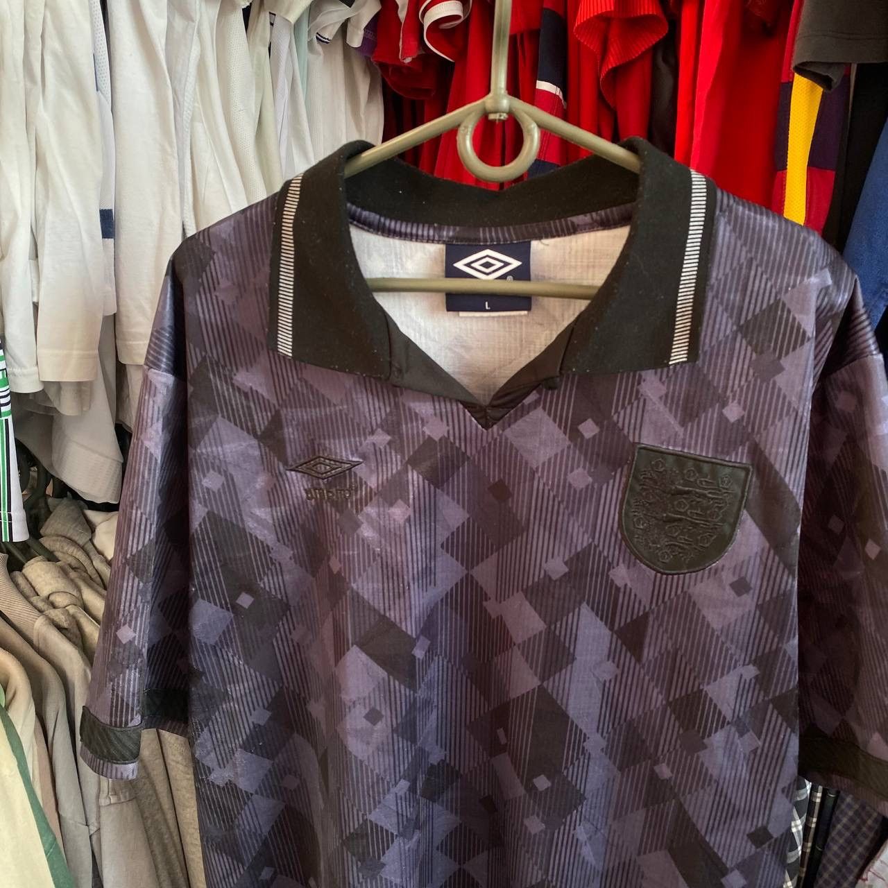 Umbro × Vintage Vintage Umbro England 1990 Home National soccer jersey Size US L / EU 52-54 / 3 - 2 Thumbnail