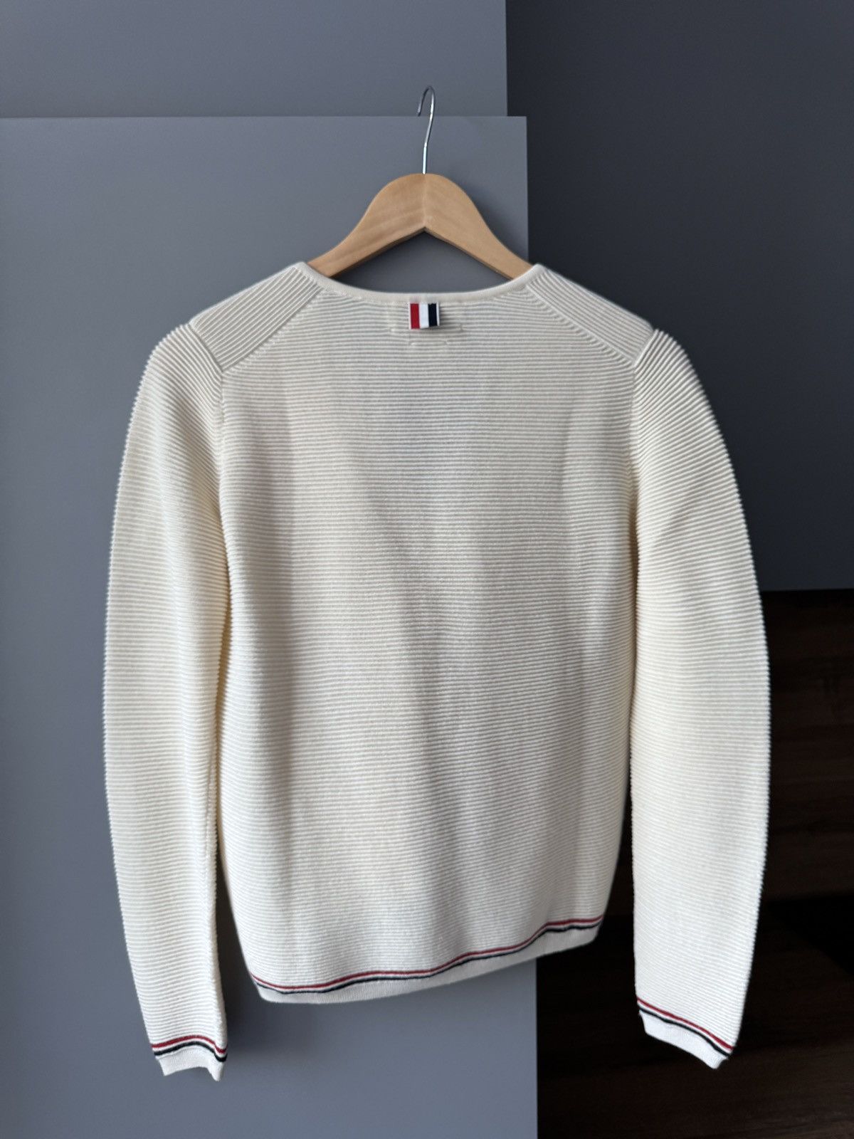 Thom Browne Thom Browne Textured Stitch Relaxed Fit V Neck Cardigan Size M / US 6-8 / IT 42-44 - 6 Thumbnail