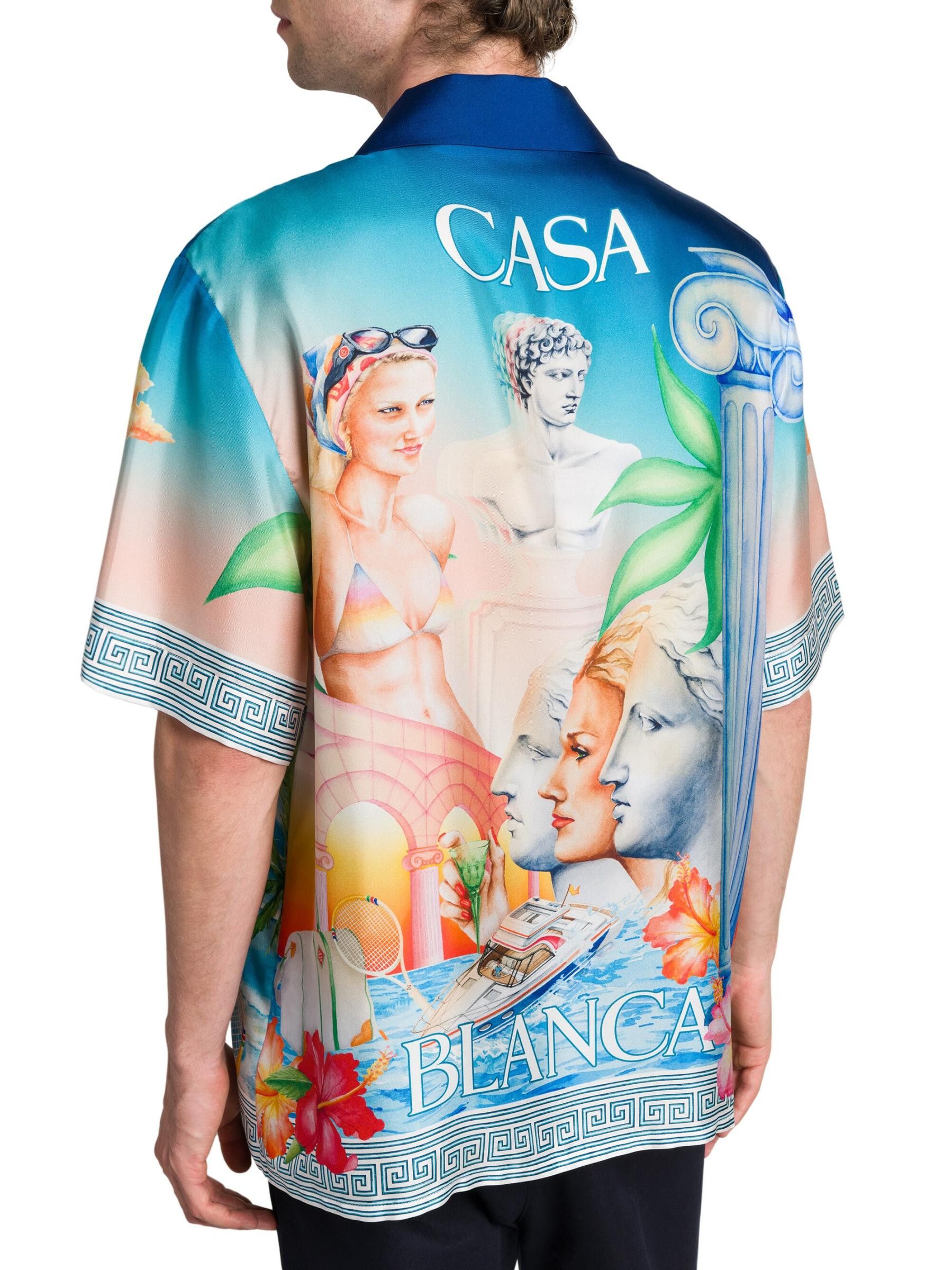 Casablanca os11x0725 Printed Cuban Shirt in Multicolor Size US XL / EU 56 / 4 - 5 Thumbnail