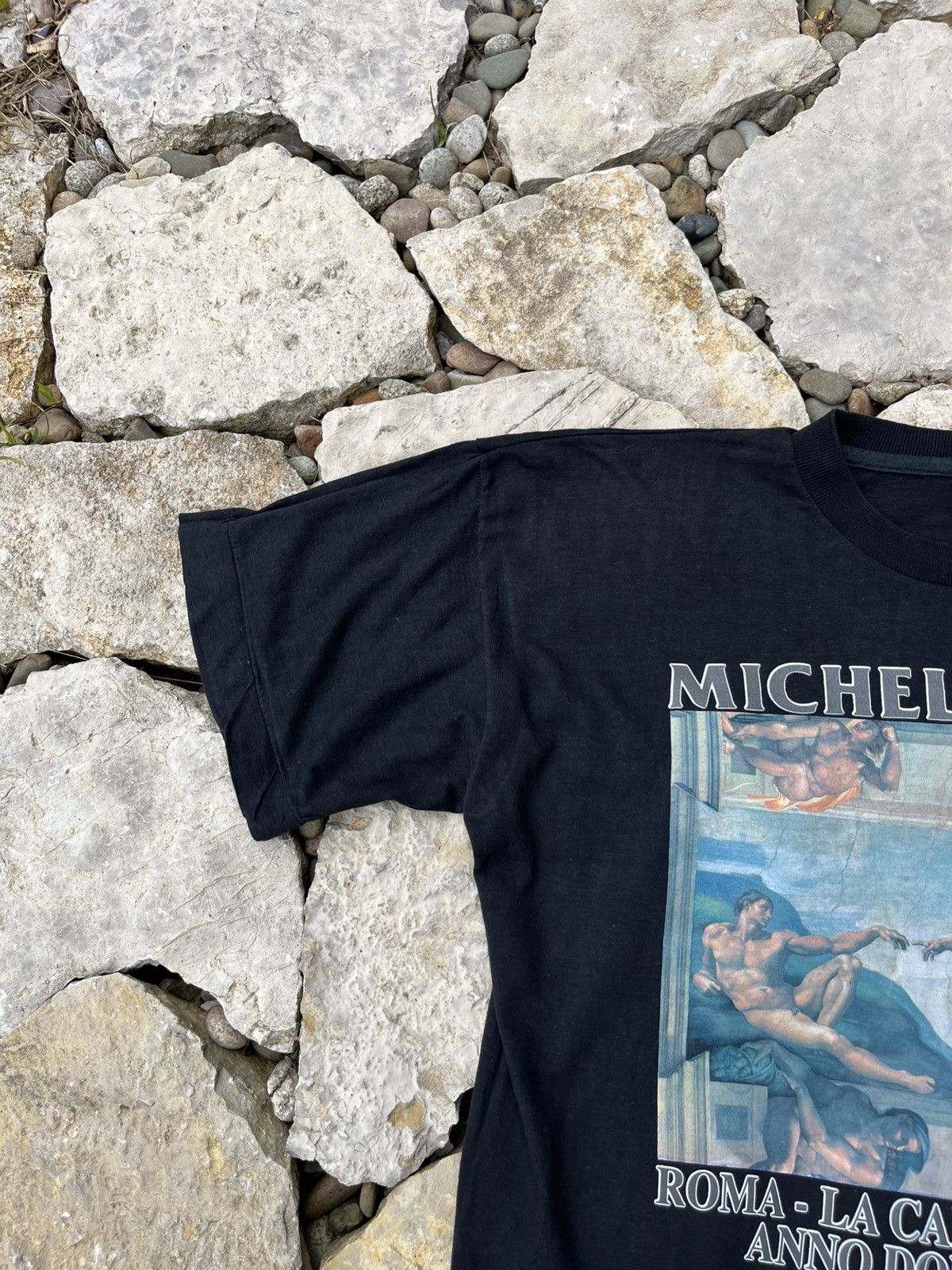 Vintage Vintage 80s Michelangelo buonarroti single stitch tee tshirt Size US M / EU 48-50 / 2 - 5 Thumbnail