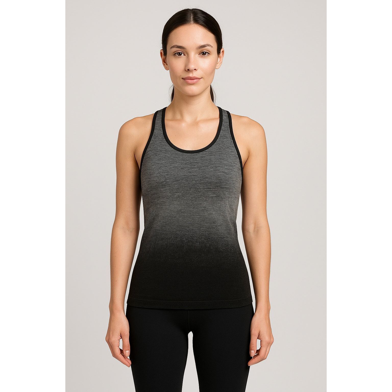 Other Gray Ombre Seamless Racerback Tank Top Activewear One Size Size ONE SIZE - 1 Thumbnail