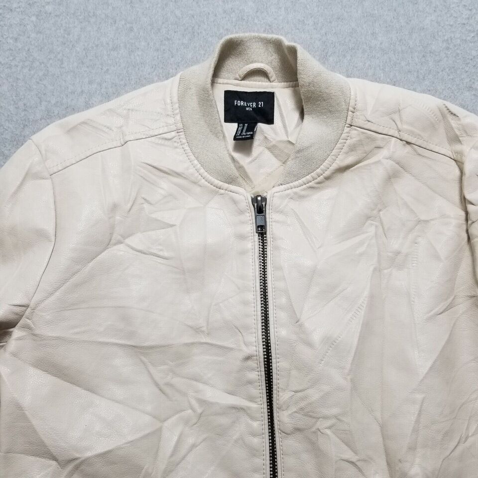 Forever 21 Forever 21 Jacket Mens Medium Zip Polyurethane Faux Leather Size US M / EU 48-50 / 2 - 4 Thumbnail