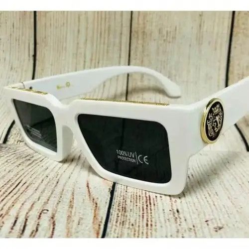Japanese Brand (WHITE AND GOLD!) Men's SUNGLASSES DESIGNER FRAME SHADES RA Size ONE SIZE - 3 Thumbnail