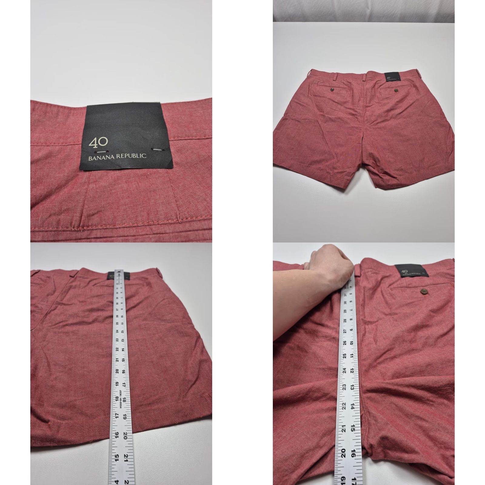 Banana Republic Banana Republic Shorts Mens 40 Red Cotton Chino 9" Inseam Flat Front Casual Size US 40 / EU 56 - 8 Thumbnail